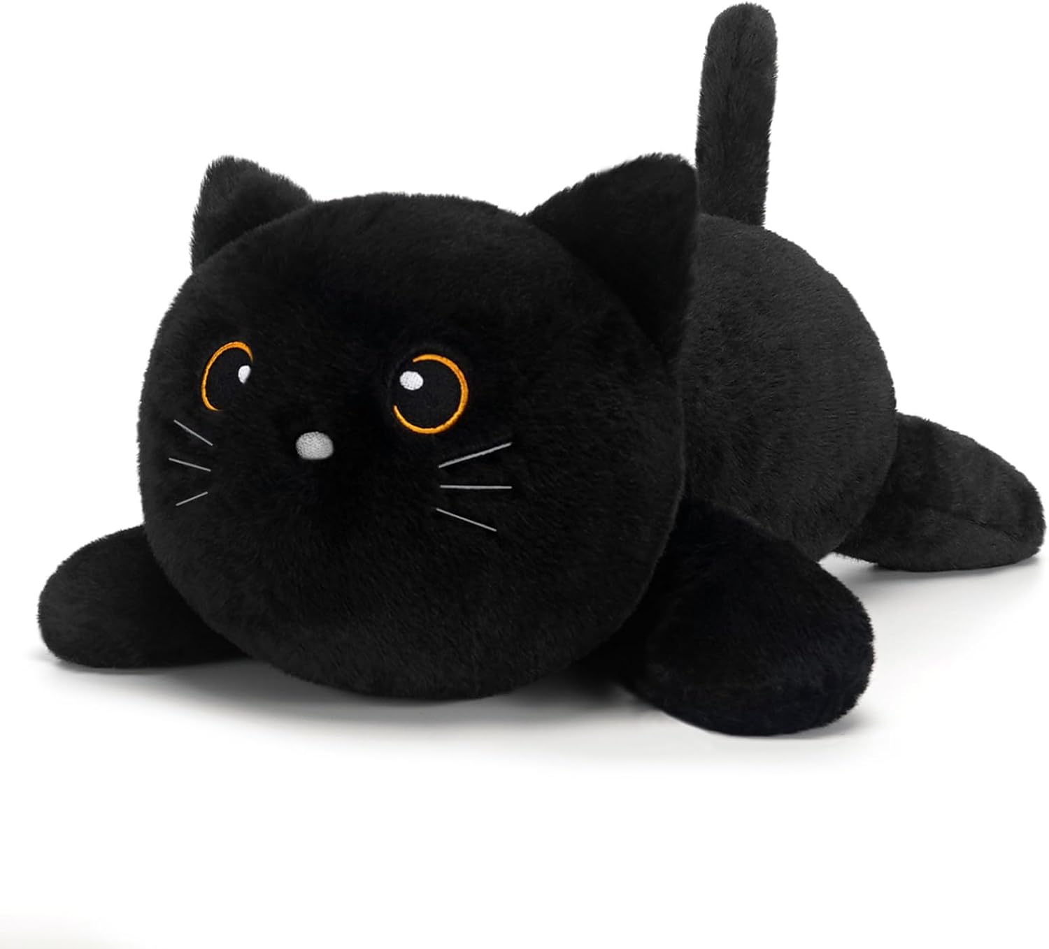 Detalle de SQEQE Weighted Black Cat Plush — 13.8-Inch Cozy Weighted Stuffed Animal