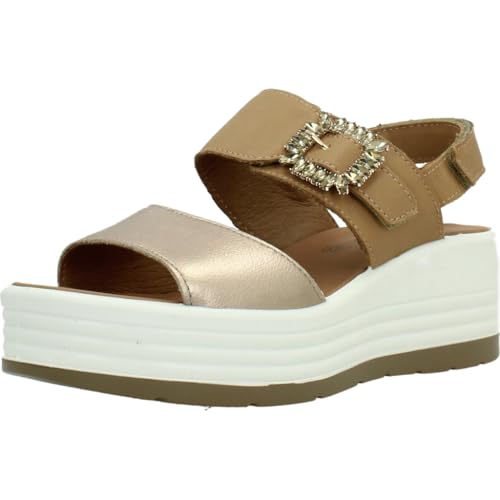 Detalle de IGI&Co 1164511 Sandali Donna Zeppa con Plantare in Pelle Beige – comfort e stile quotidiano