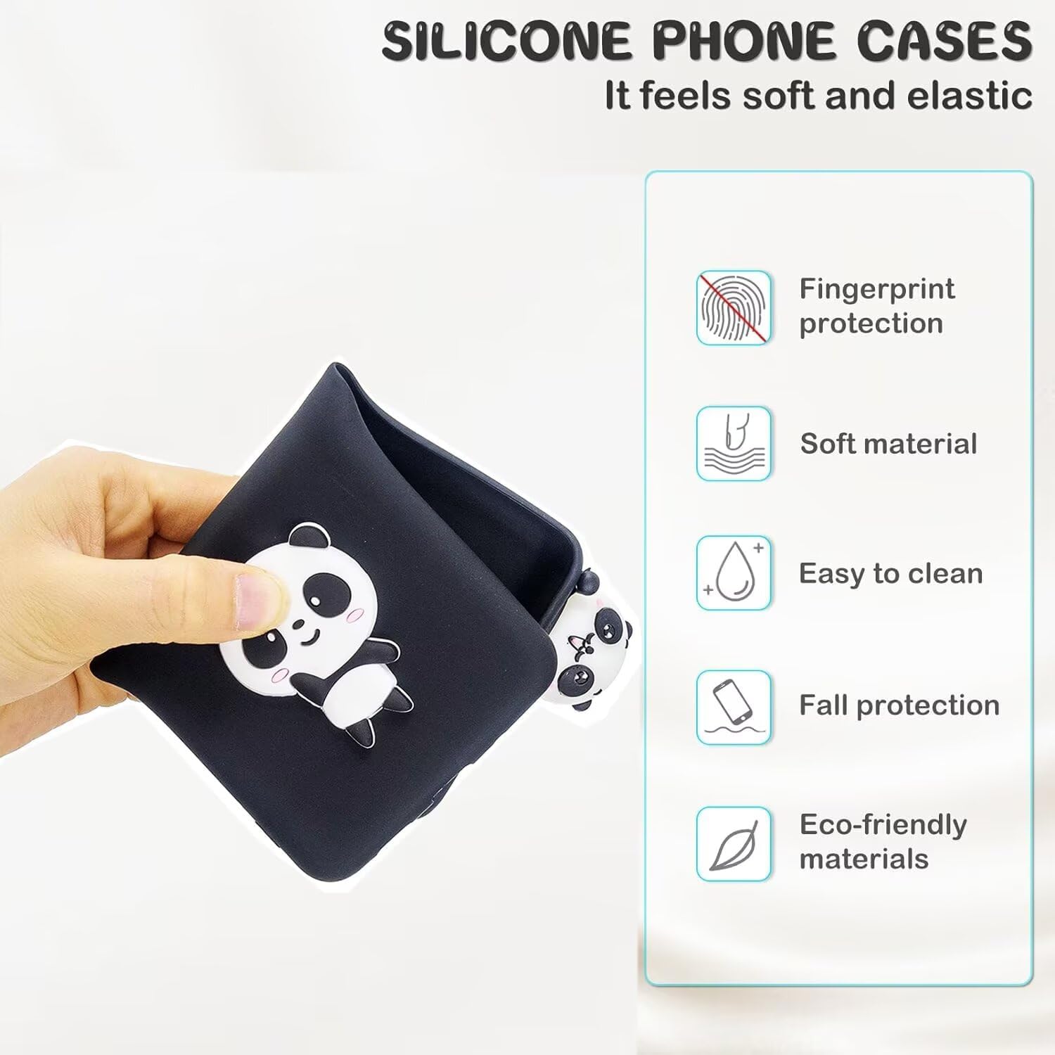 Detalle 2 de SEHEYA Panda Hülle für Samsung Galaxy A36 5G – Silikon Smartphone-Hülle mit 3D Panda Motiv