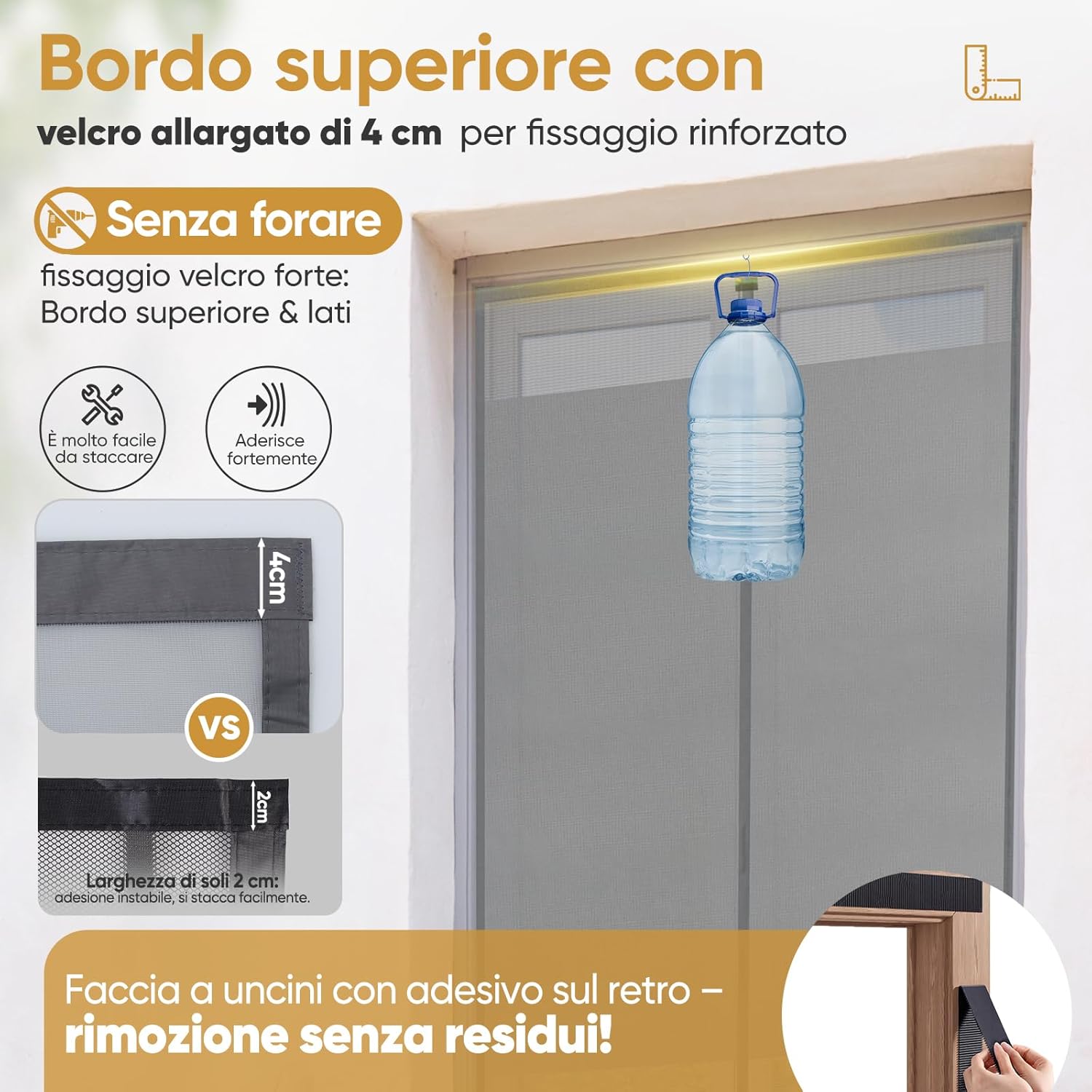 Thumbnail 3 de Sekey Zanzariera Magnetica Porta Protezione della Privacy 110x220 cm – Tenda magnetica per porta/protezione del balcone