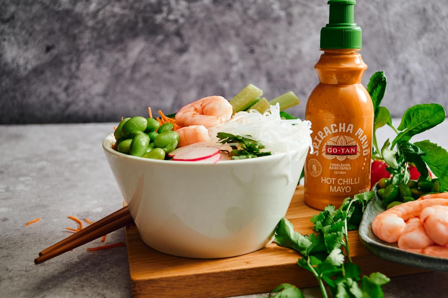 Detalle de Go-Tan Salsa Sriracha Mayo Cremosa 500ml 🌶