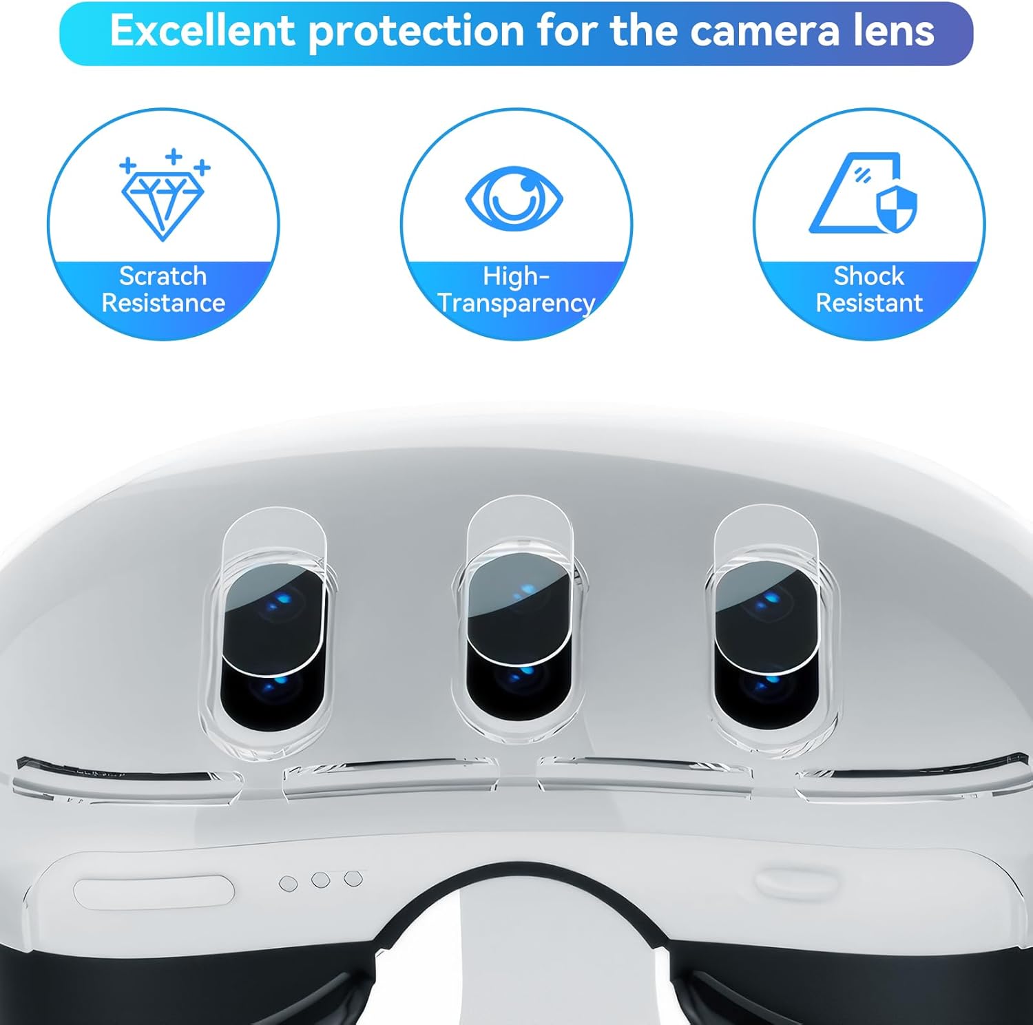 Thumbnail 4 de Olycism Schutzhülle für Meta Quest 3 mit 3 Kamera-Glassschutz, Headset-Abdeckung und Joystick-Kappen