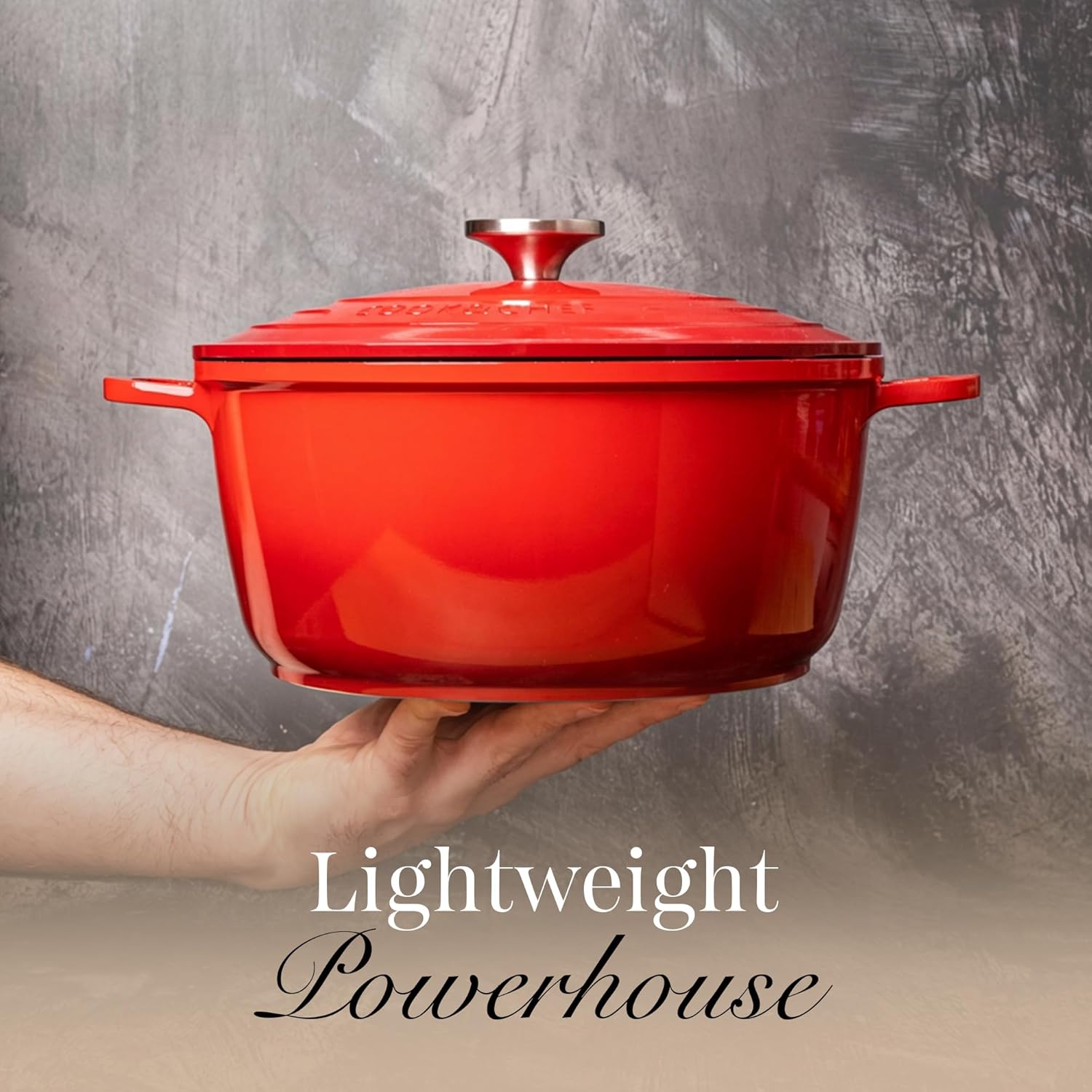 Thumbnail 6 de Nuovva Non-Stick Aluminium Deep Dutch Oven Pot with Lid (4L, 24cm) – Red