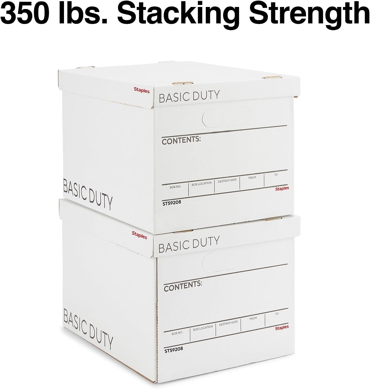 Thumbnail 3 de Staples Corrugated File Boxes, Letter/Legal, Lift-Off Lid, 10-Pack