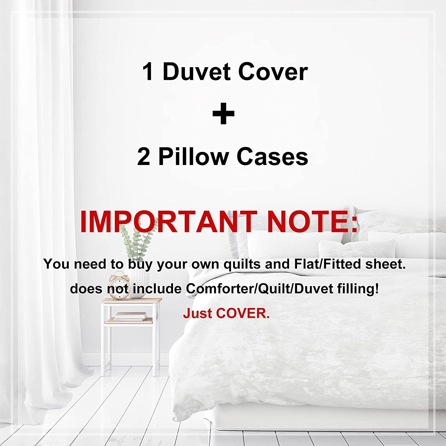 Thumbnail 5 de Homewish Jellyfish comforter cover set for kids – Purple galaxy 3D print duvet cover with 2 pillow shams