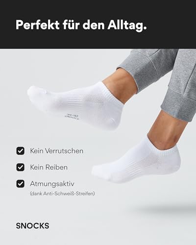 Detalle 2 de Snocks Herren & Damen Sneaker Socken (6x Paar) – Lange Haltbarkeit, Bio-Baumwolle, GOTS-zertifiziert