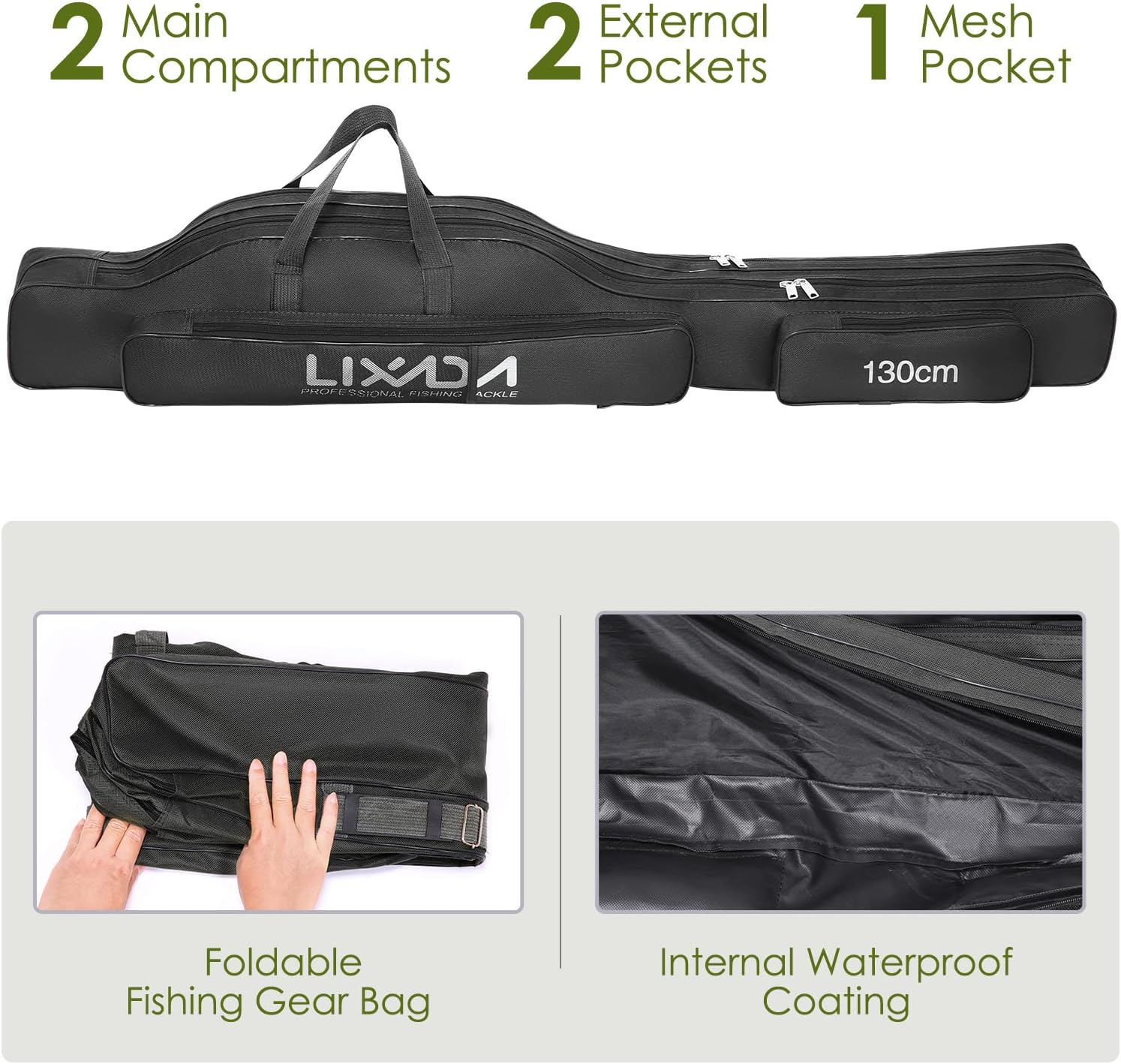 Thumbnail 2 de Lixada Sac de pêche Portable 100/130/150 cm