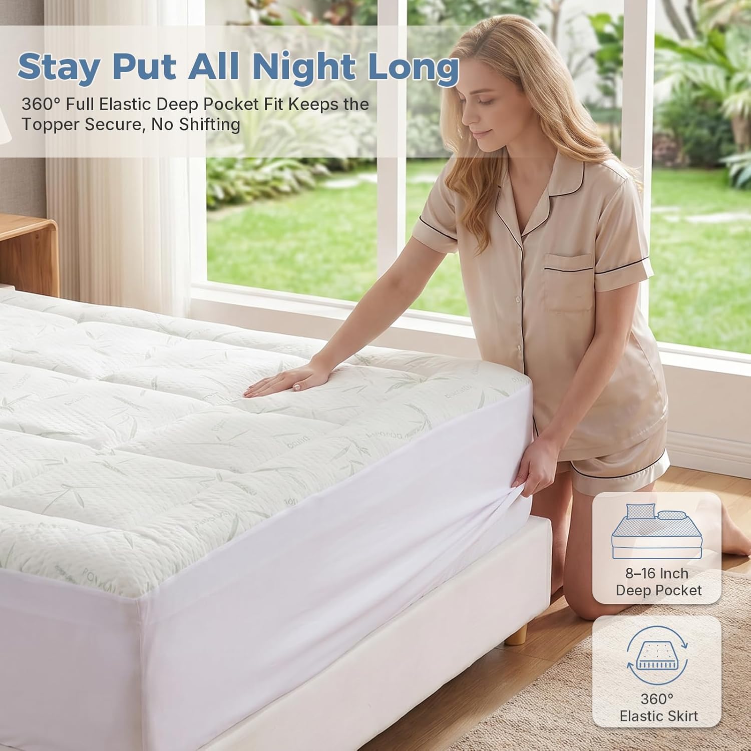 Thumbnail 6 de DUMOS Mattress Topper, 3-Inch