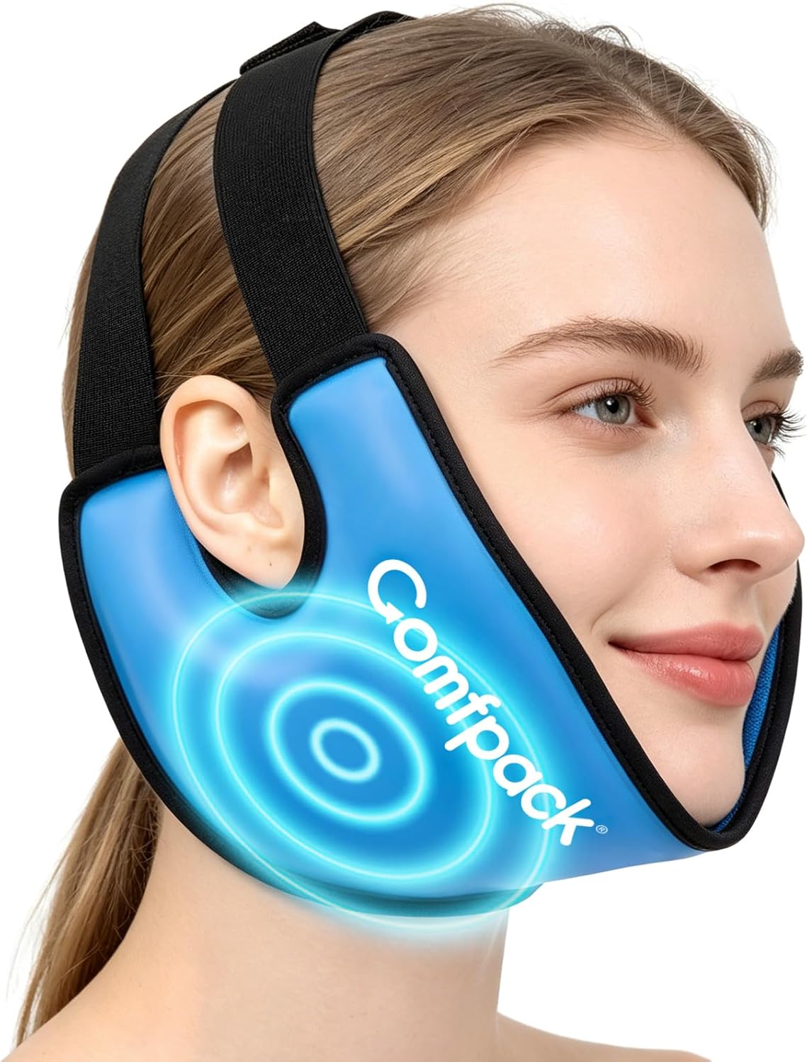 Detalle de Comfpack Jaw Ice Pack Wrap, 34 × 13 cm