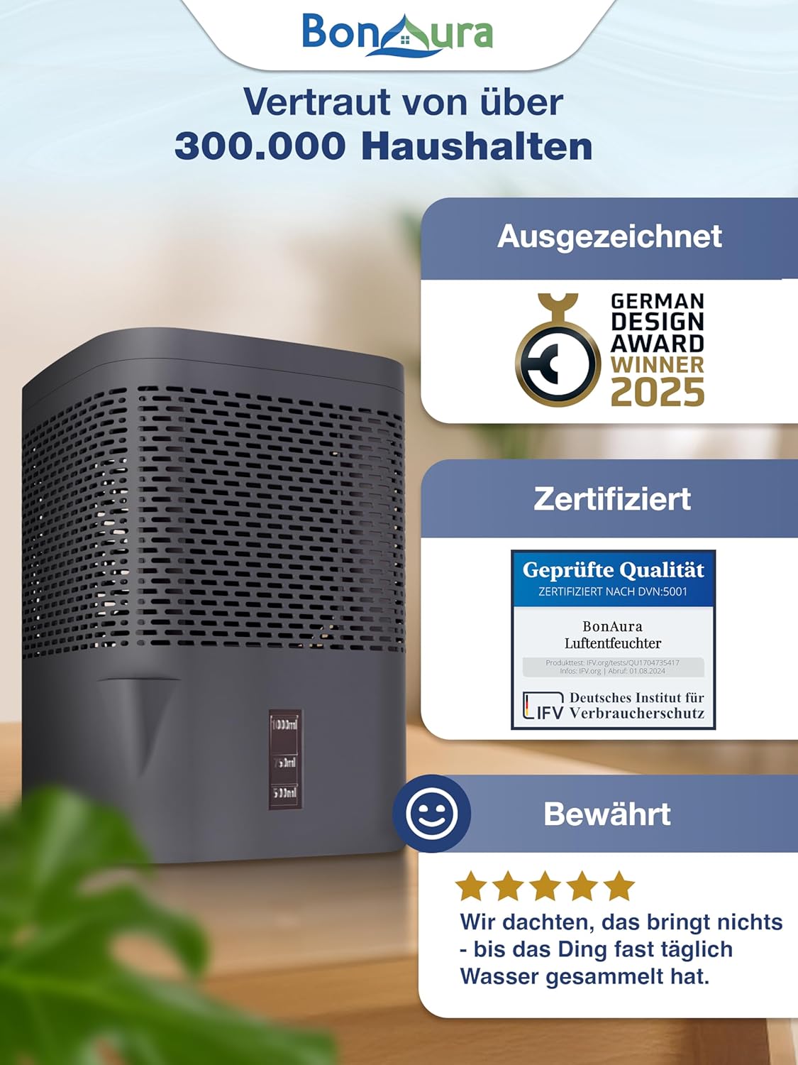 Thumbnail 5 de BonAura Luftentfeuchter 680 g Granulat