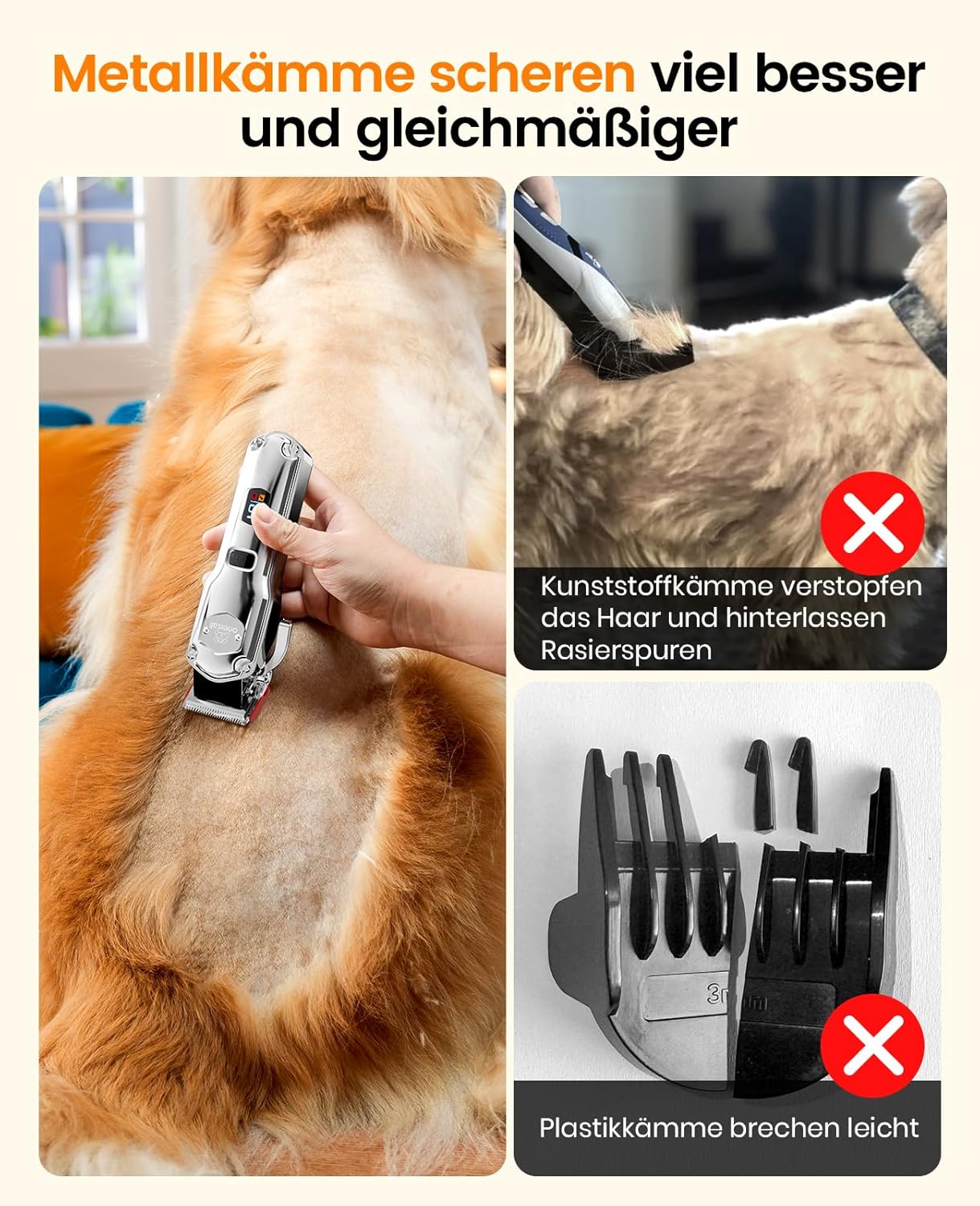 Thumbnail 2 de oneisall Leise Hundeschermaschine 2000 mAh