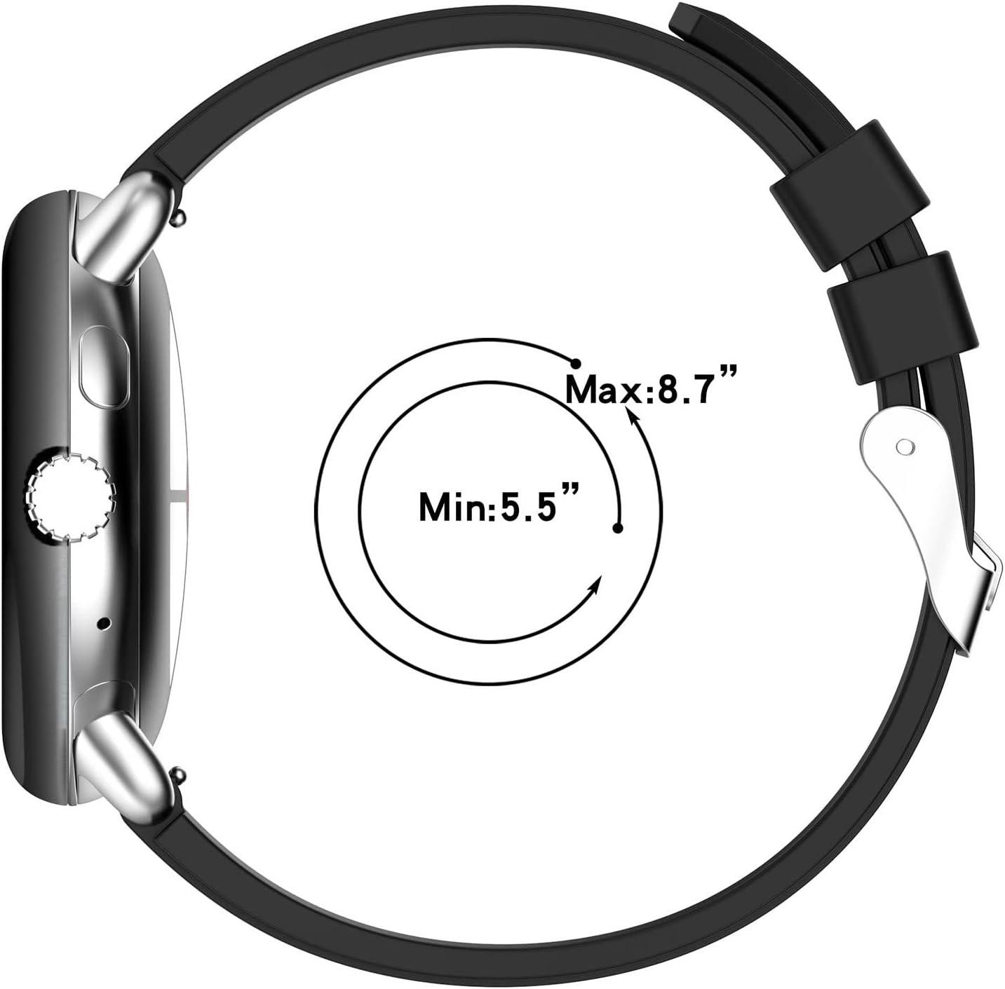 Detalle de LOKEKE 20mm Silicone Replacement Band for Google Pixel Watch