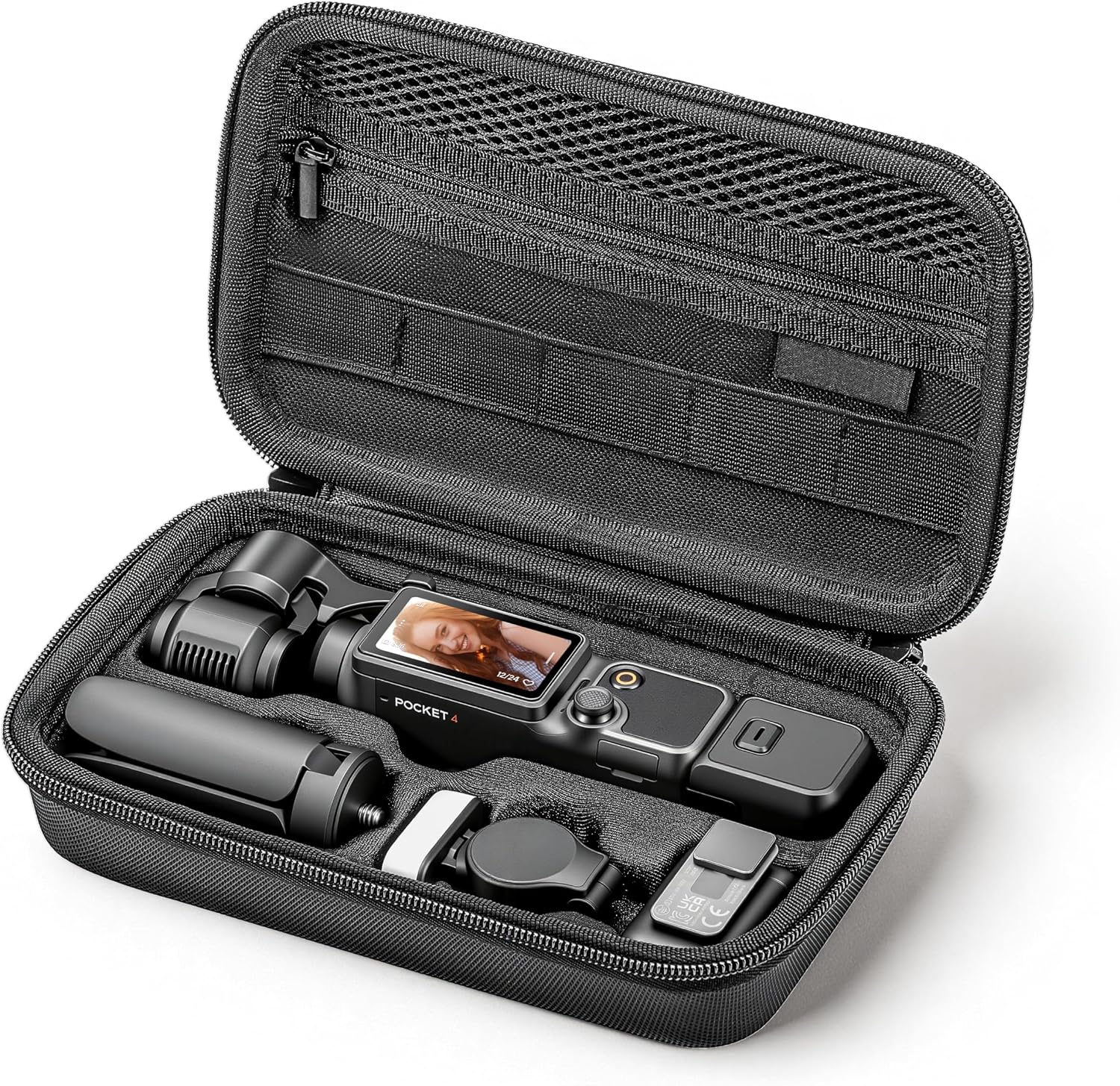 Detalle de STARTRC PHOTO Schutztasche für DJI Osmo Pocket 4 Kreativ Combo – PU Tragetasche mit Stoßschutz und Tragegriff