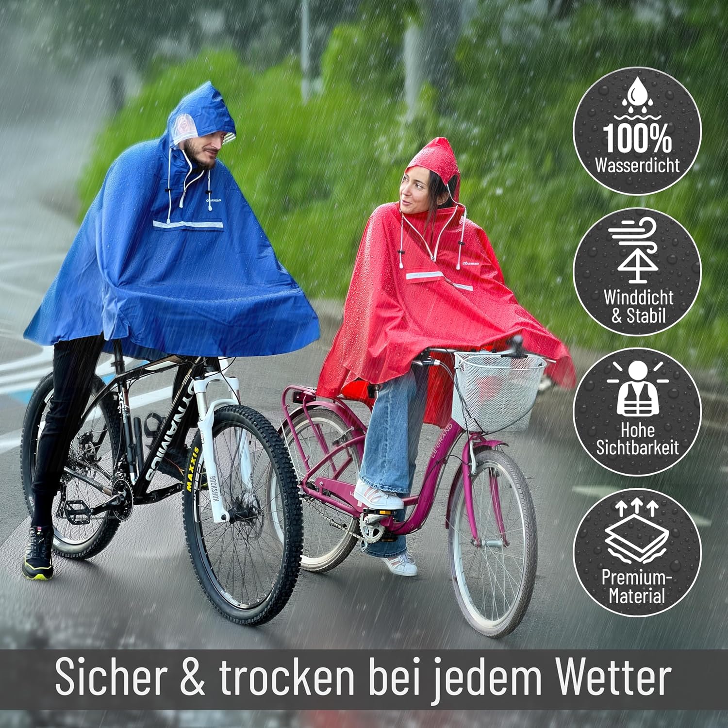 Thumbnail 1 de CYCLEHERO Regenponcho Fahrrad – extra wasserdicht, robust & sichtbar