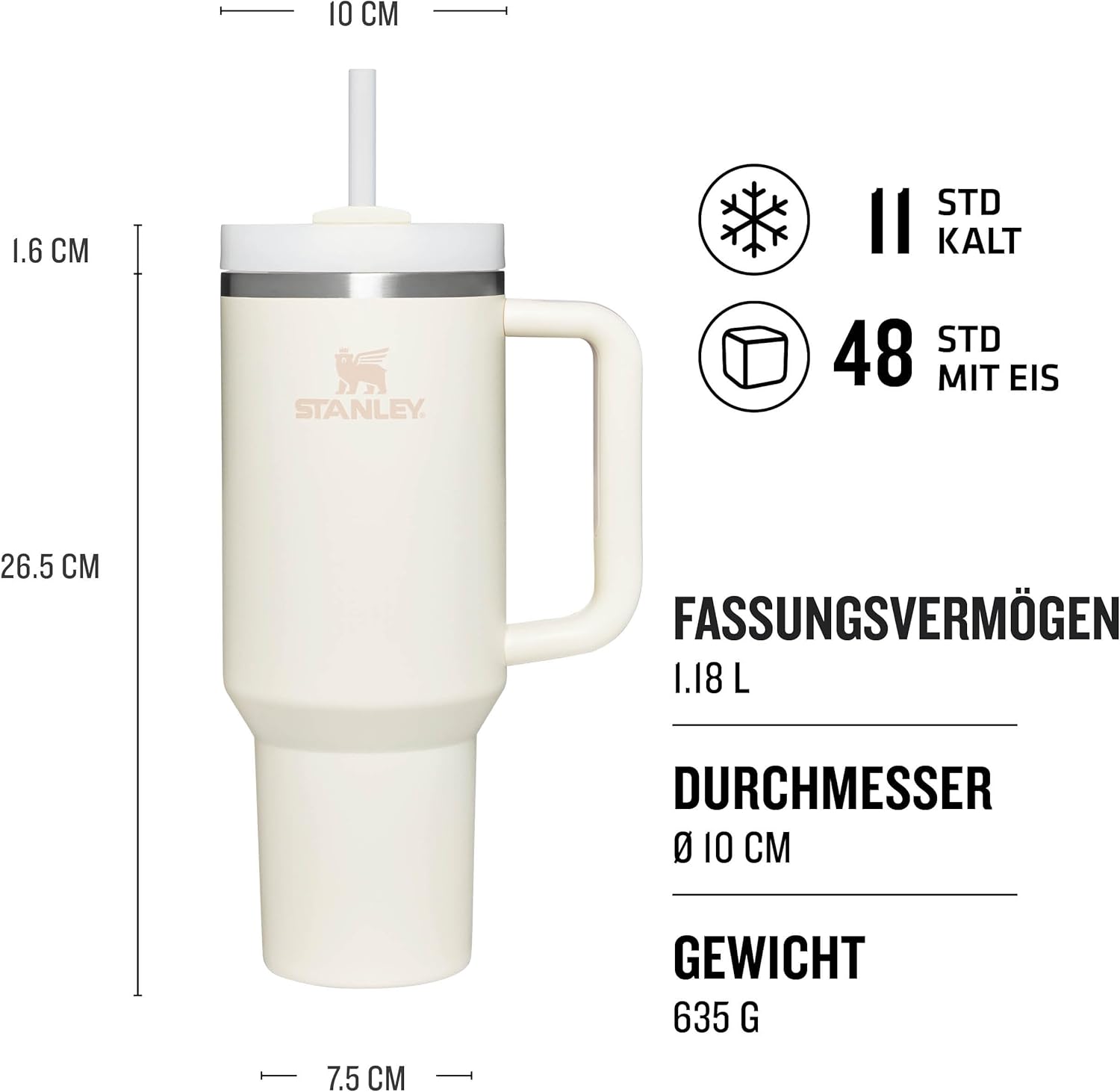 Thumbnail 1 de STANLEY Quencher H2.0 Flowstate Trinkflasche 1,2 L – Edelstahl, BPA-frei, mit Strohhalm