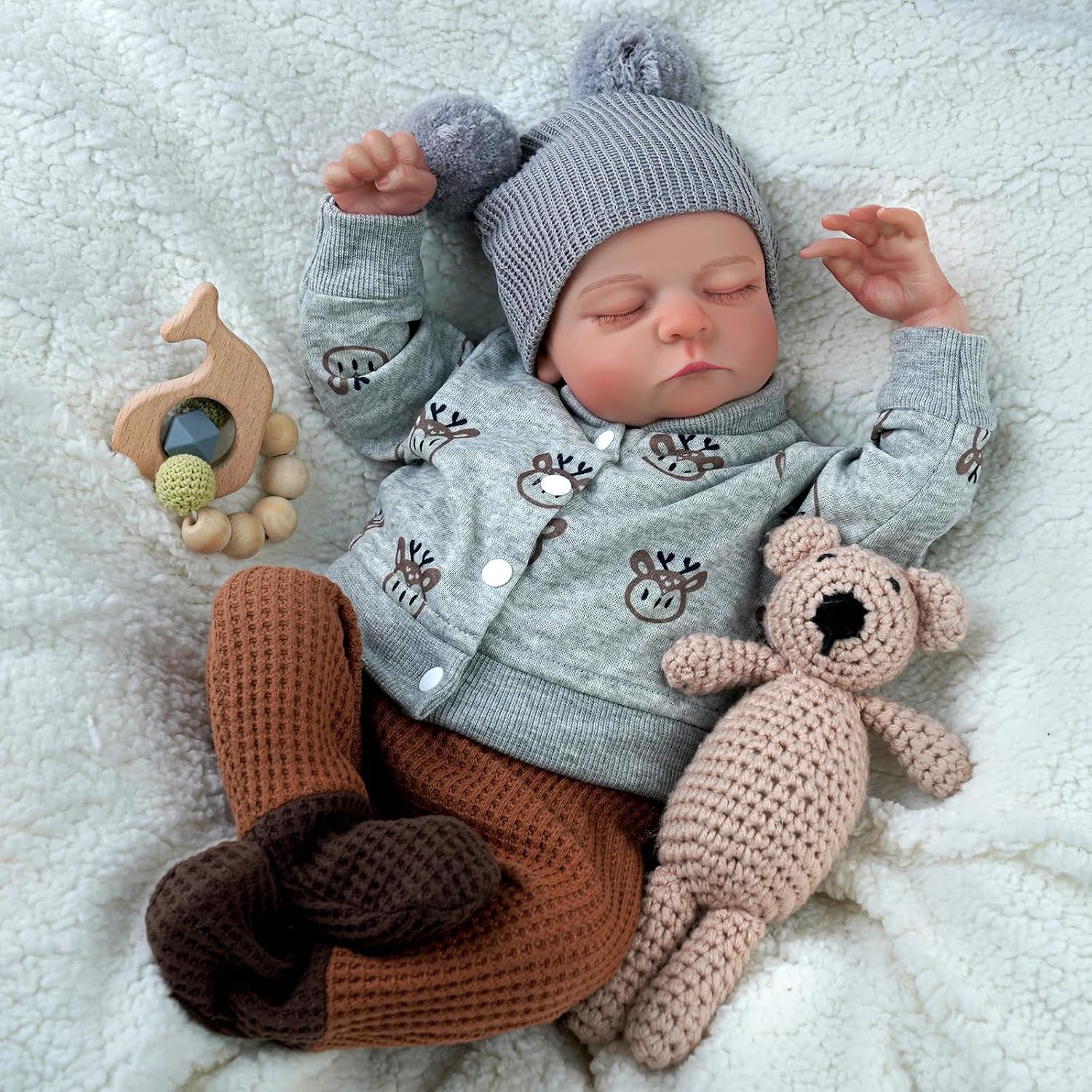 Detalle 2 de JIZHI Reborn maschio 20 pollici bambola realistica per bambini