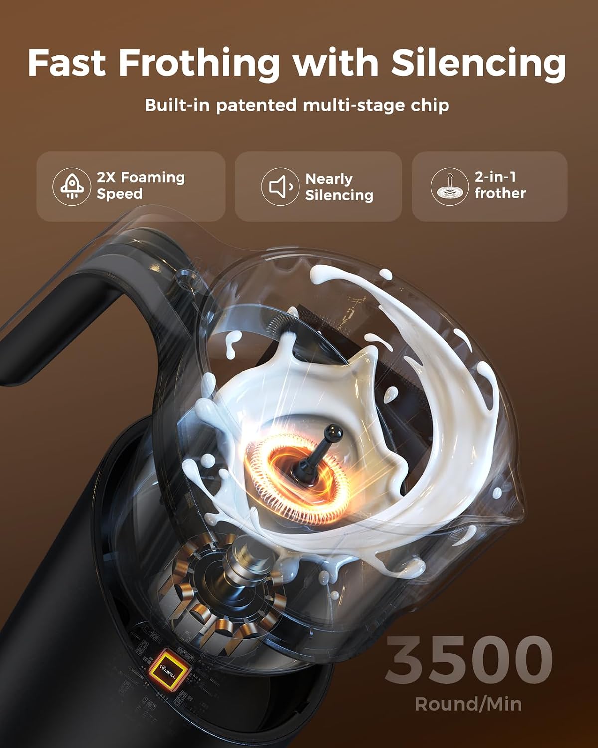 Thumbnail 4 de Electric Milk Frother 21oz
