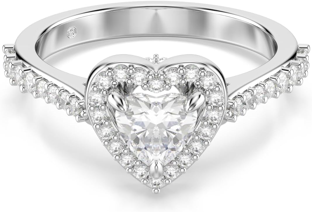 Thumbnail 6 de Swarovski Una Angelic Collection Motif Ring in Heart design, rhodium plated