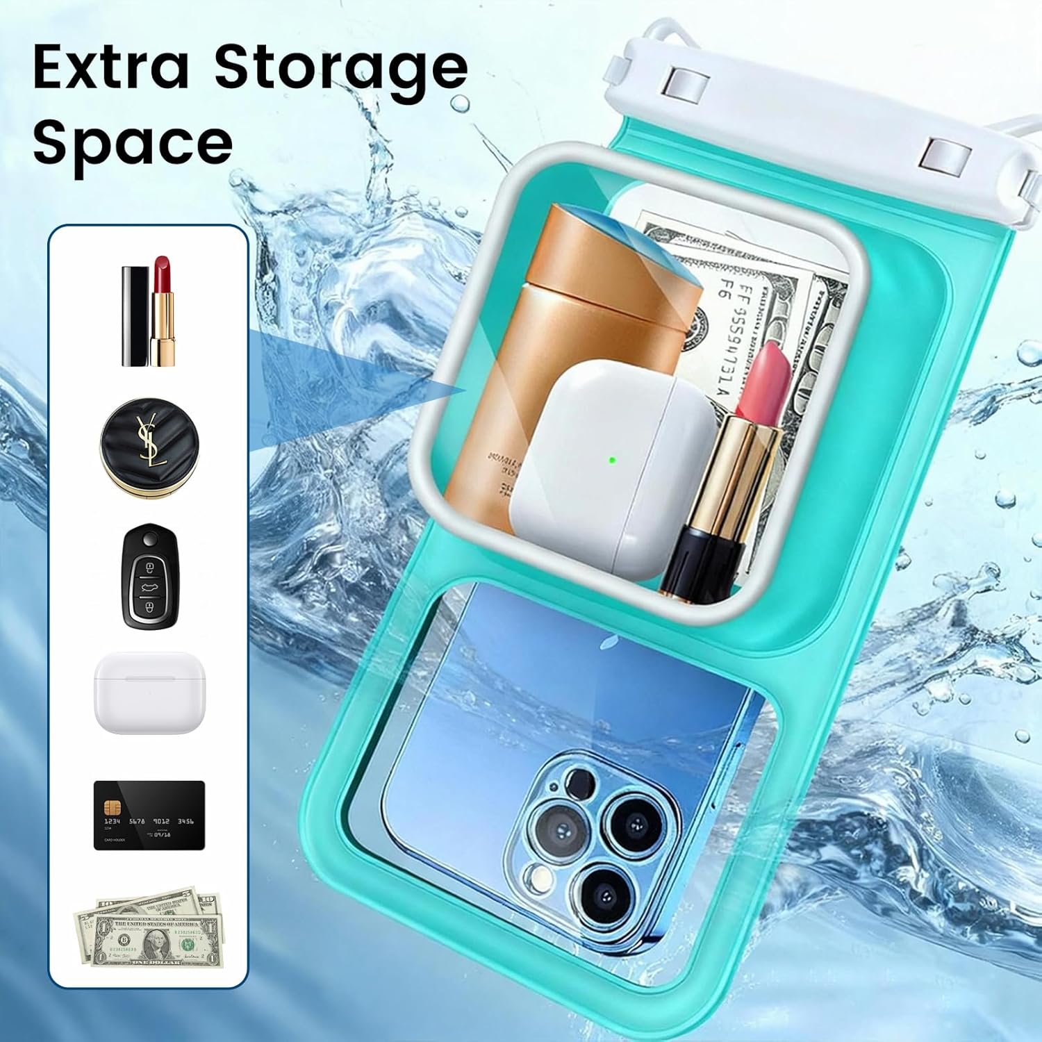 Thumbnail 3 de Waterproof Phone Pouch IPX8, 2 Pack