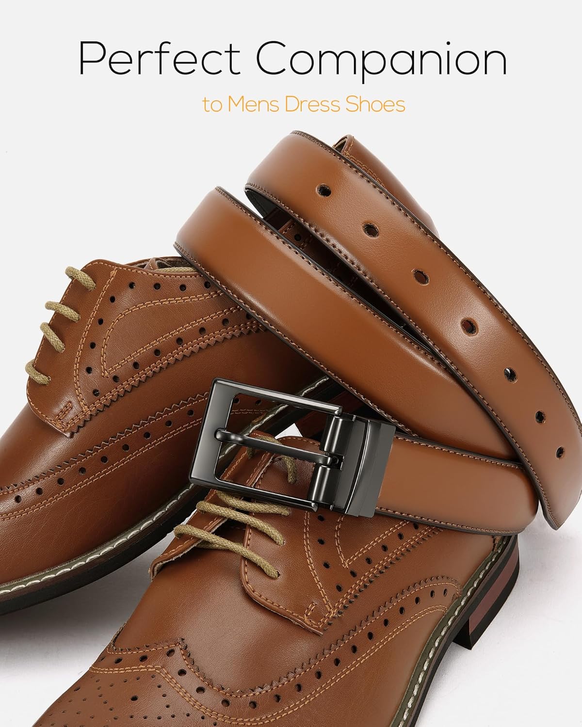 Detalle de CHAOREN Reversible Leather Dress Belt 1.25" ๐