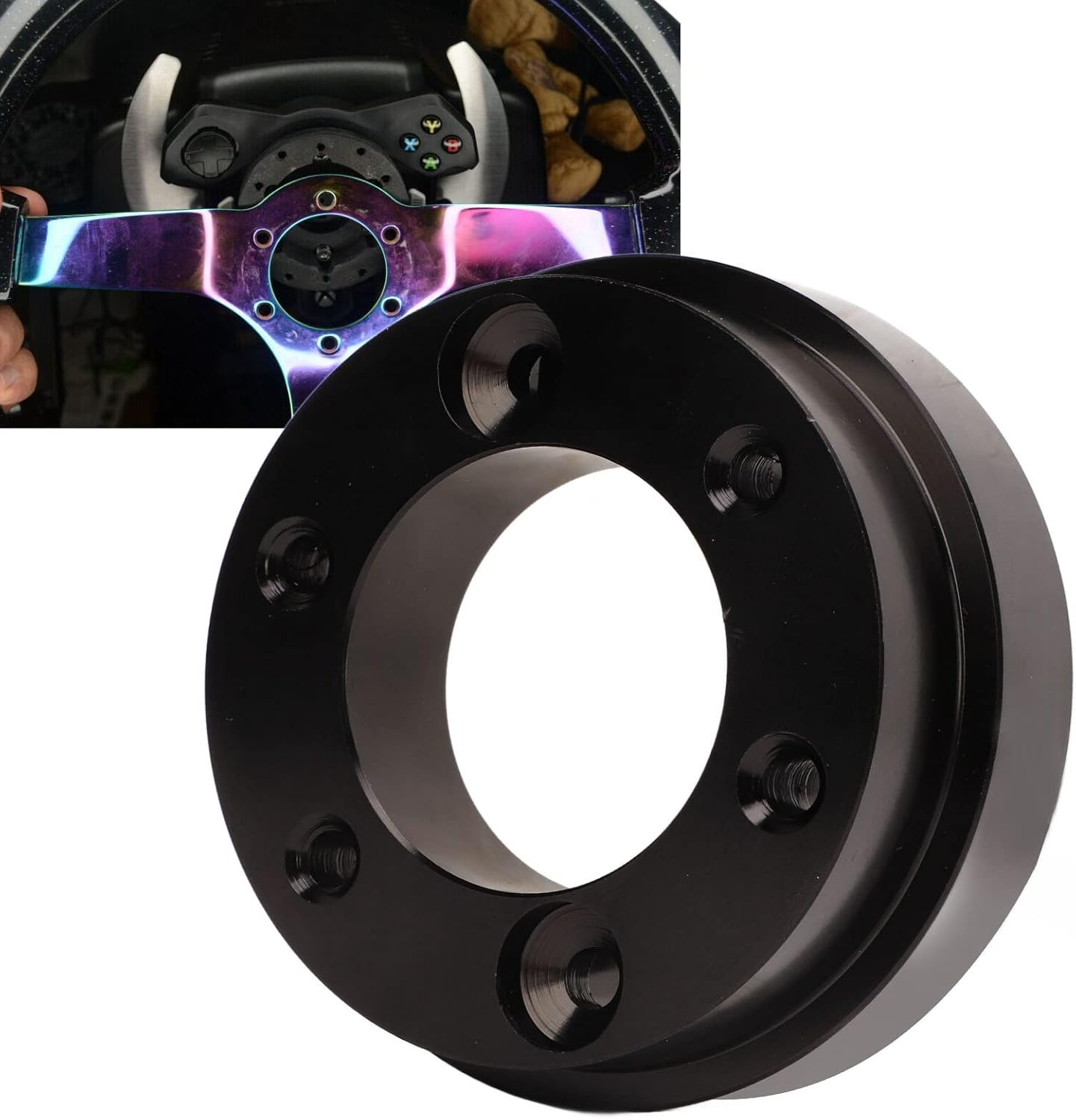 Detalle de Steering Wheel Adapter Plate 70mm Aluminium Alloy for G25/G27/G29/G920 13–14in wheels