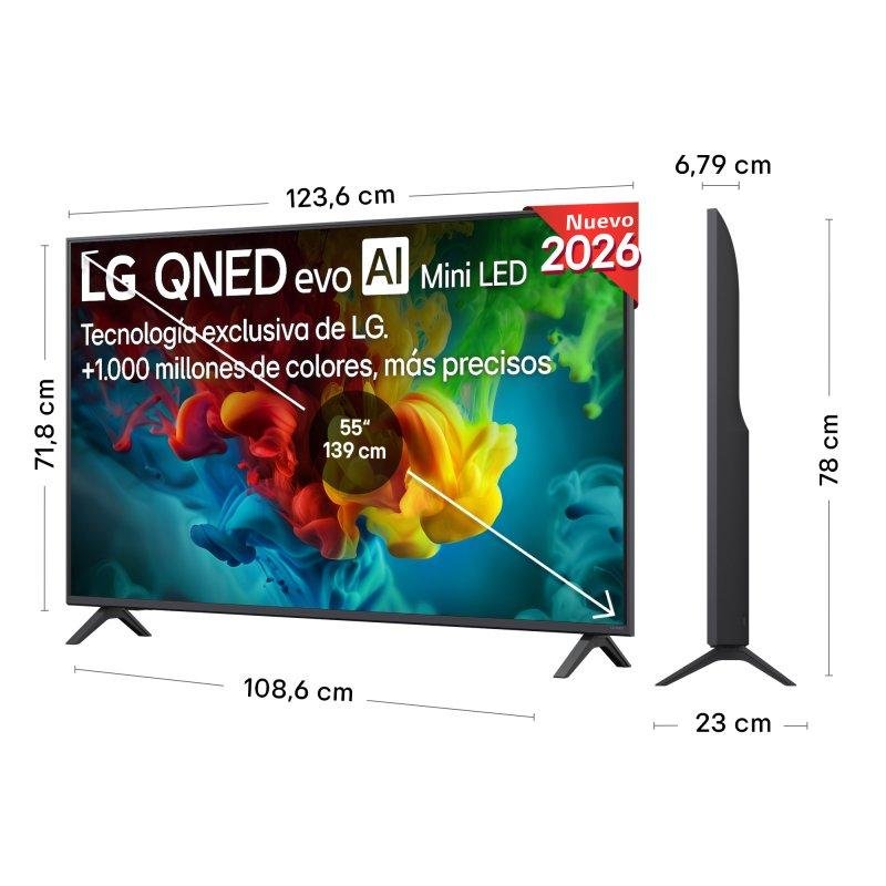 Detalle 2 de LG QNED82B6B 55QNED82B6B: TV LG Mini LED 55" 4K 144 Hz con WebOS para Gaming y Cine en Casa