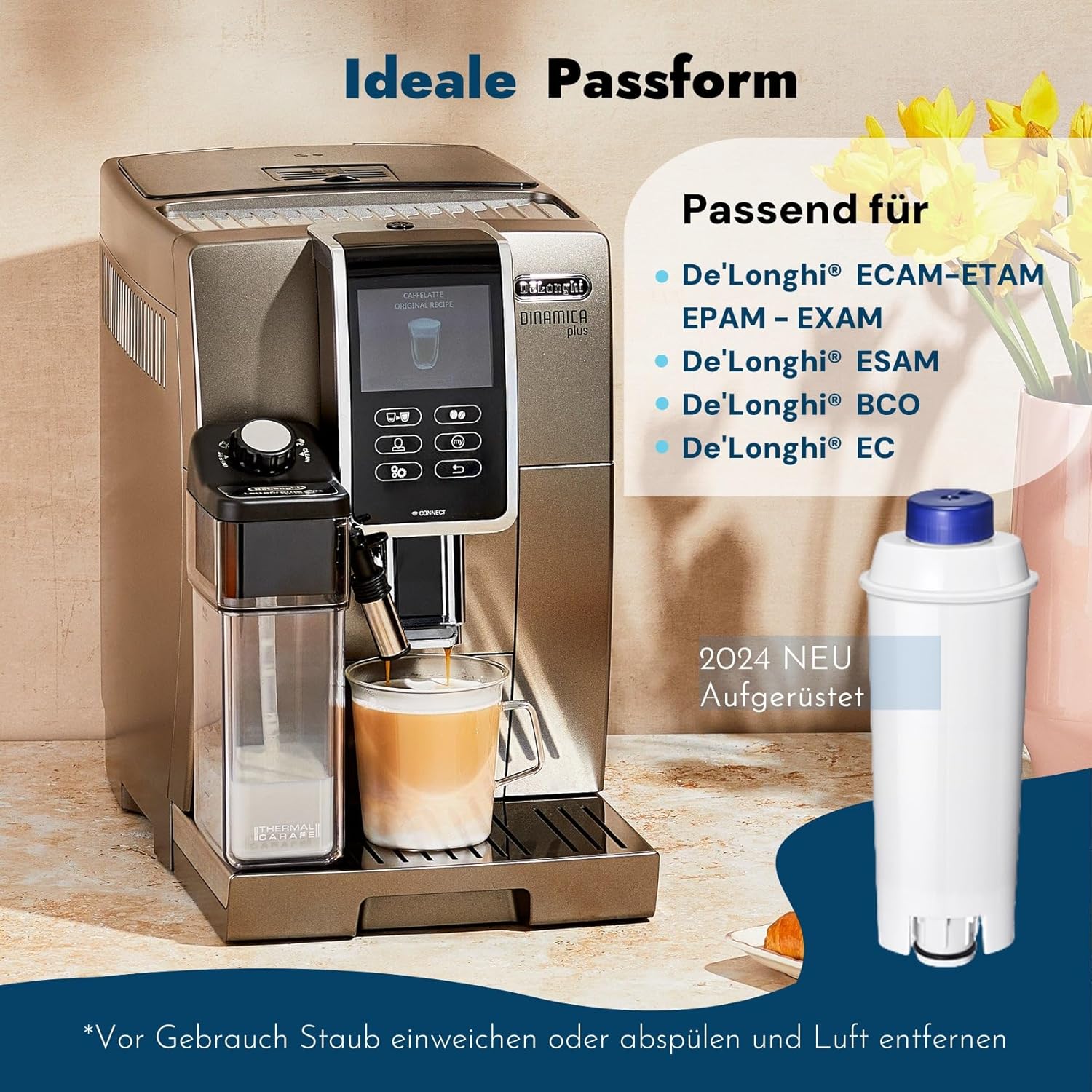 Thumbnail 3 de Mutital 6-Pack DeLonghi Coffee Machine Water Filters (replacement for ECAM, Dinamica, Magnifica & more)
