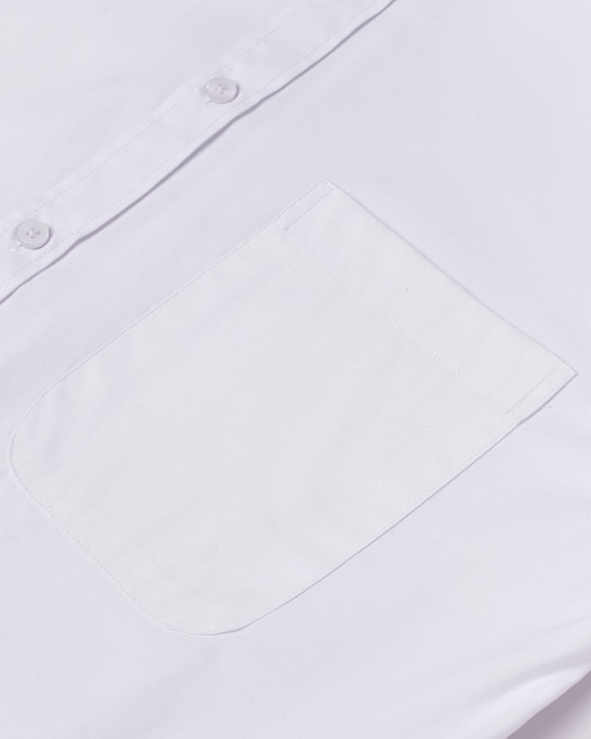 Detalle de J.VER Men's Long Sleeve Oxford Shirt: Smart Casual, Non-Iron Button-Down