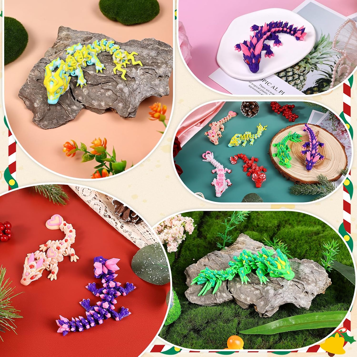 Thumbnail 6 de TXB3DOK 3pcs 12in 3D Printed Crystal Dragon set