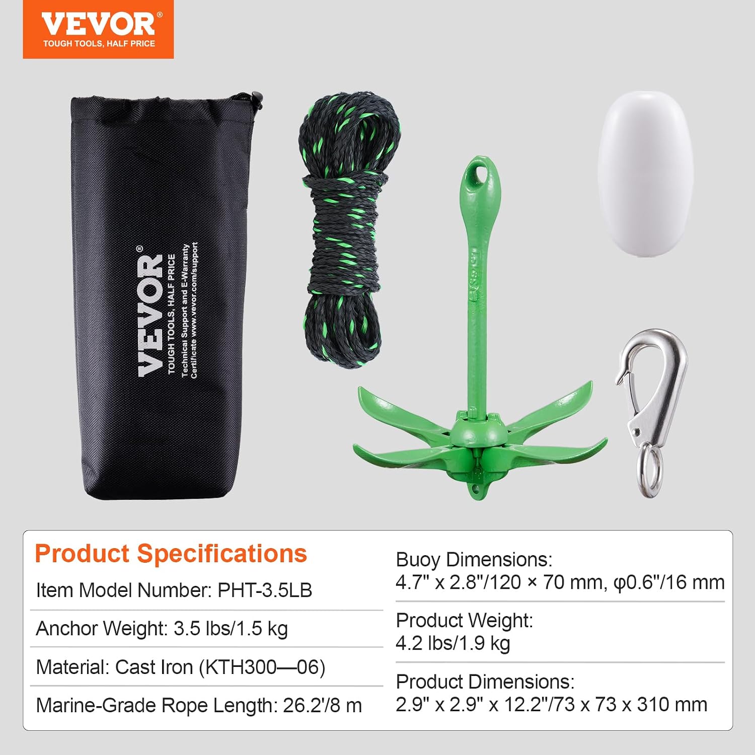 Thumbnail 6 de VEVOR Kit di ancoraggio per kayak