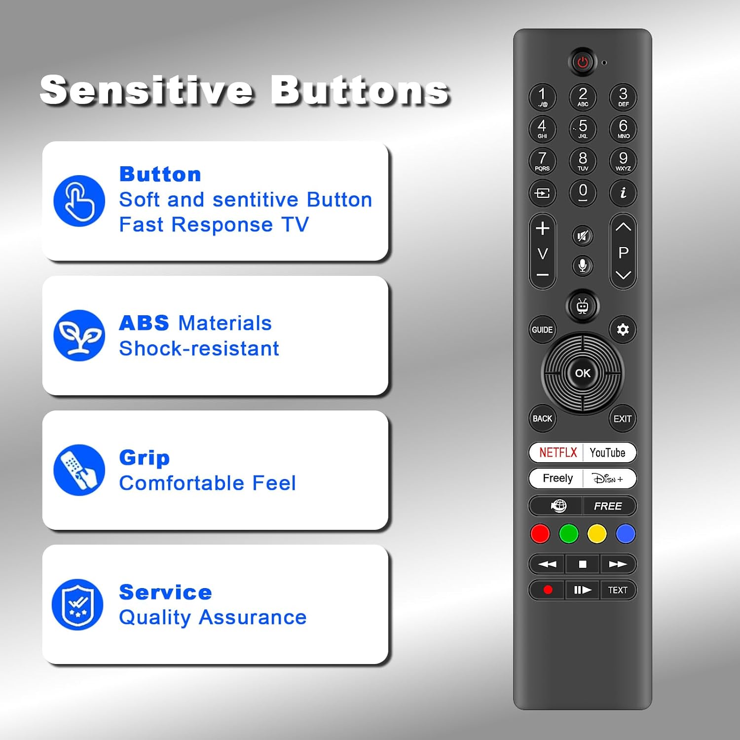 Thumbnail 1 de VINABTY Replacement Voice Remote for Panasonic TV Models (RC45165TV1 compatibility)