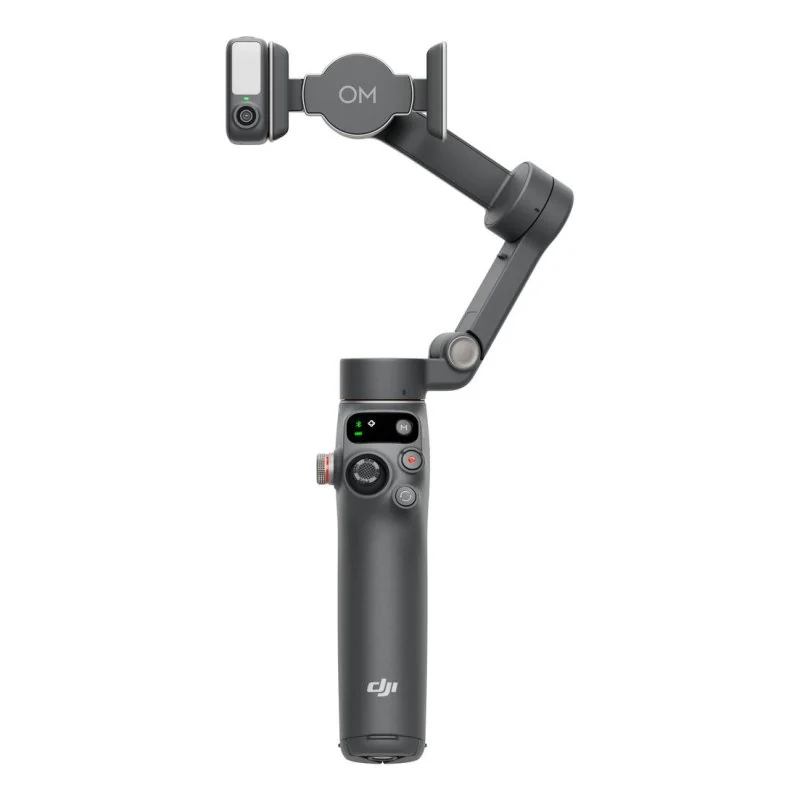 Detalle de DJI Osmo Mobile 7P, estabilizador para móvil de 3 ejes con luz y audio