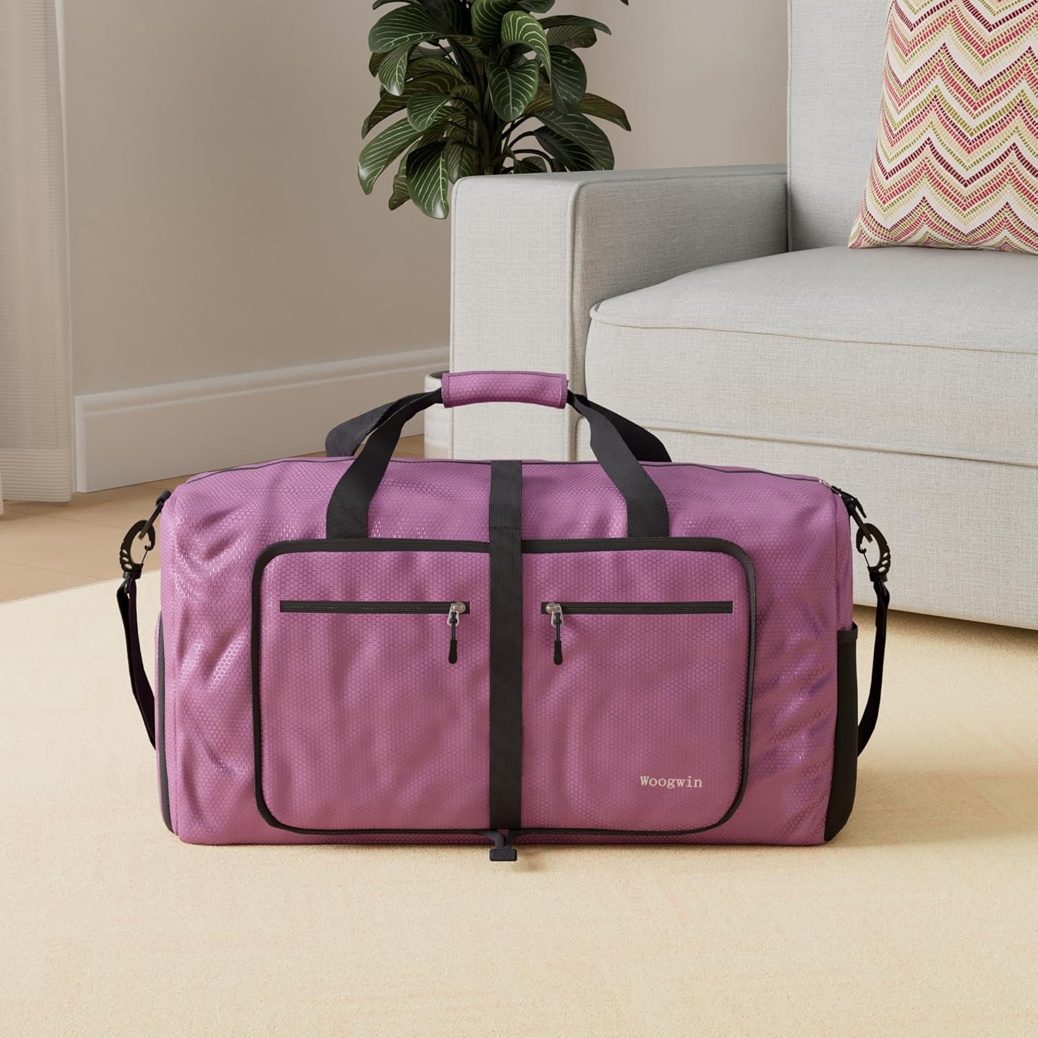 Detalle 2 de Woogwin Travel Duffel Bag Large foldable waterproof duffel