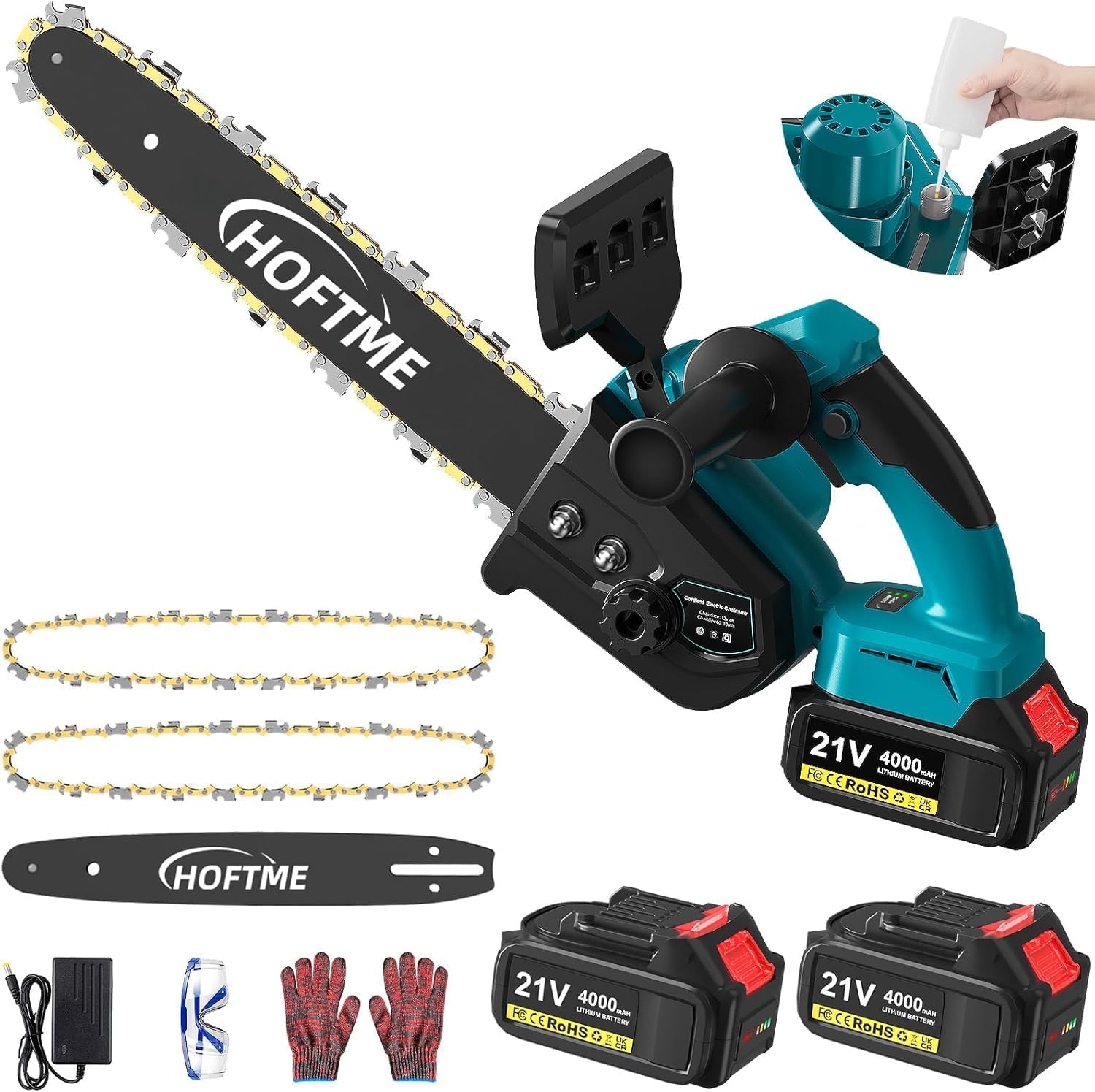 Mini Chainsaw 12 Inch cordless, 4.0 Ah battery chainsaw 🌲