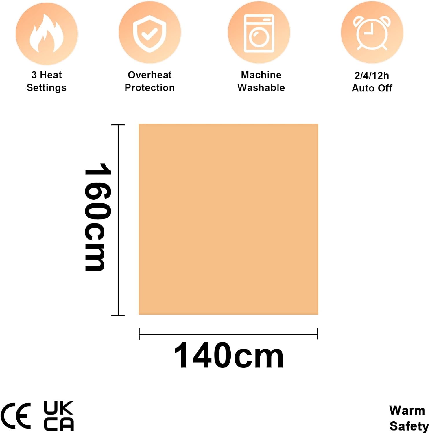 Thumbnail 3 de TOPS Electric Heated Underblanket 160x140cm