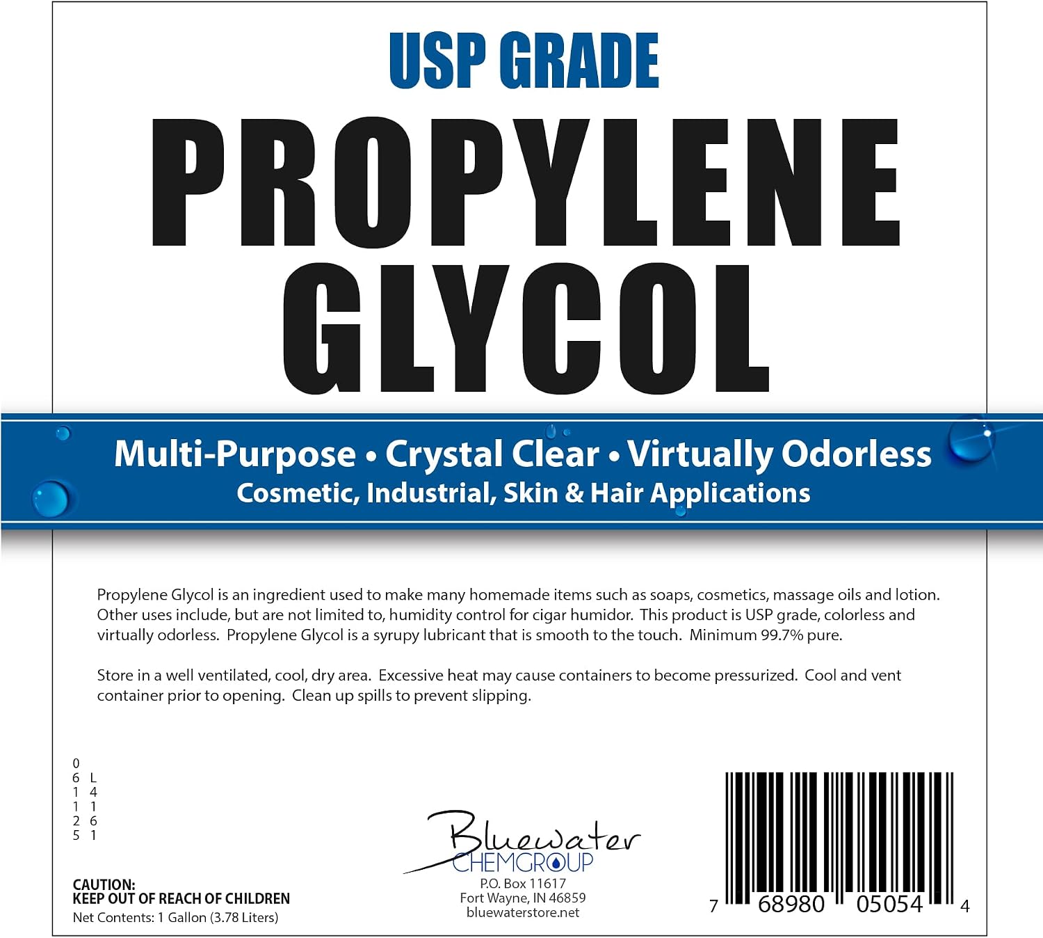 Detalle de Sanco Industries SUVELAM Propylene Glycol, USP, 128 fl oz, Zero Alcohol