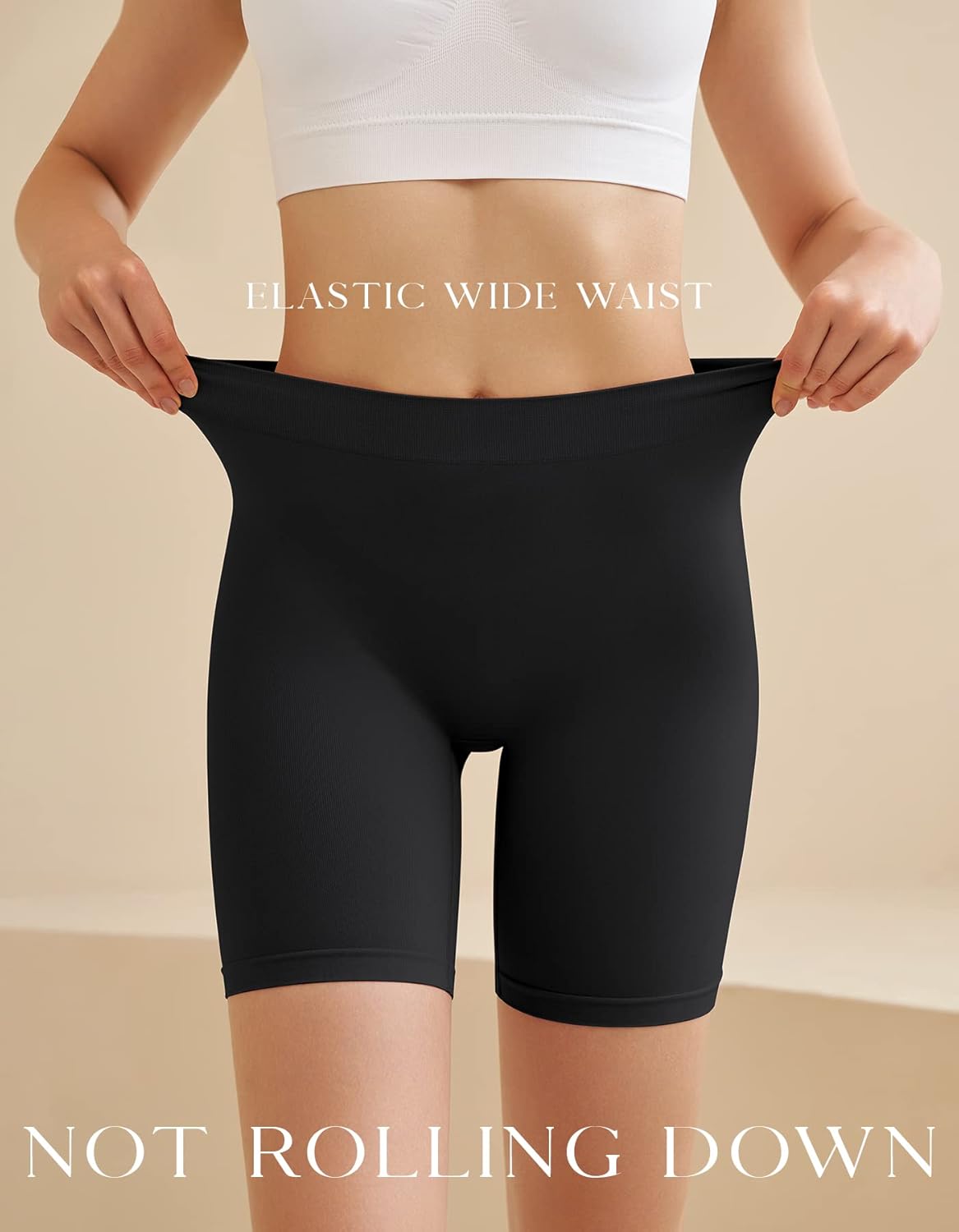 Detalle de SIMIYA 4 Pack Womens Boxer Shorts Seamless Slip Shorts – Anti-Chafe, Stretchy Under Dresses