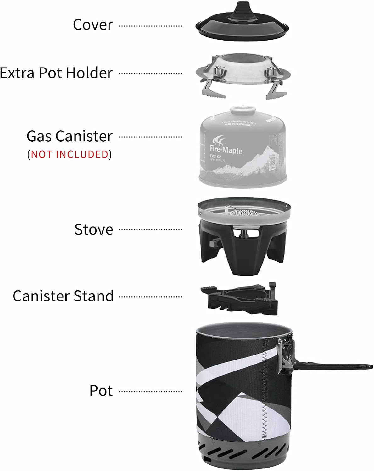 Detalle 2 de Fire-maple FMS-X2 Personal Cooking System Review