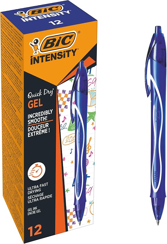 Detalle de BIC Gel-ocity Quick Dry Gel, Bolígrafos Azul 12 uds ✏