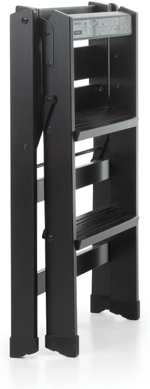 Thumbnail 1 de Foppapedretti Tialzo Tabouret Pliant en hêtre verni, Wengé – 3 marches, 150 kg