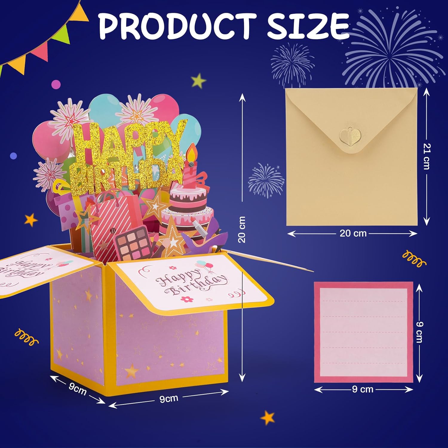 Thumbnail 5 de MOWETOO 3D pop-up birthday card with music 🎁