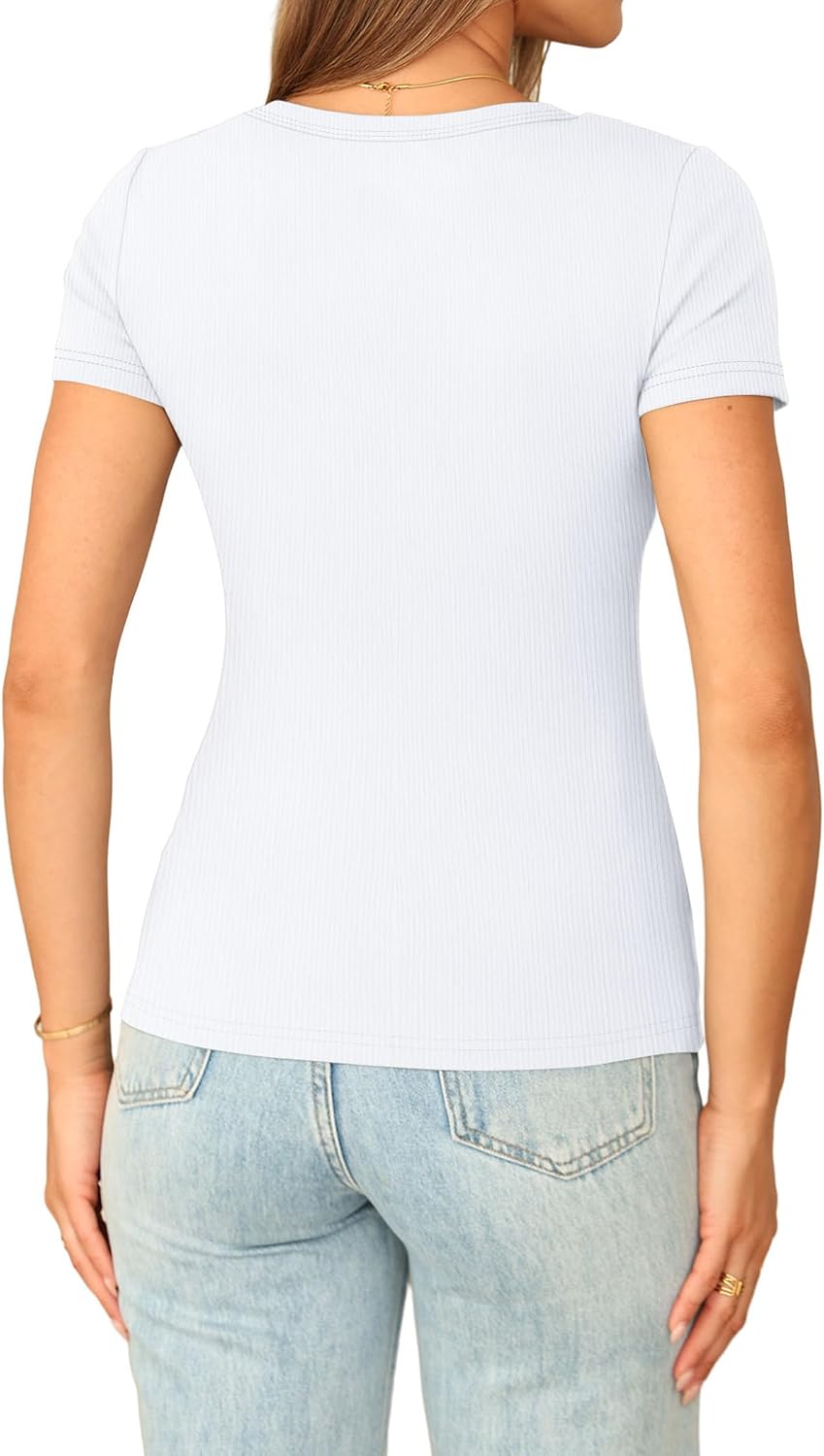 Detalle 2 de Sampeel Women V-Neck Ribbed Tee