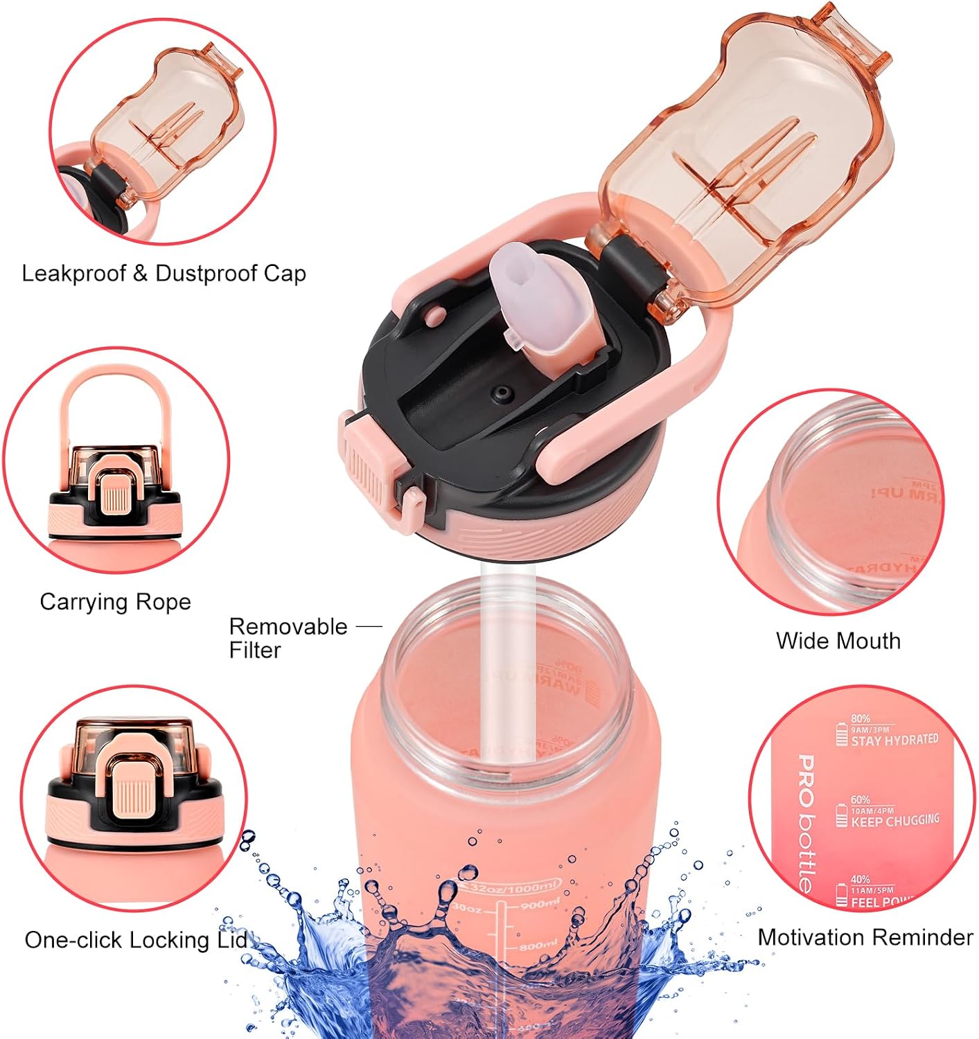 Thumbnail 2 de SEASEVEN Sports 1L water bottle