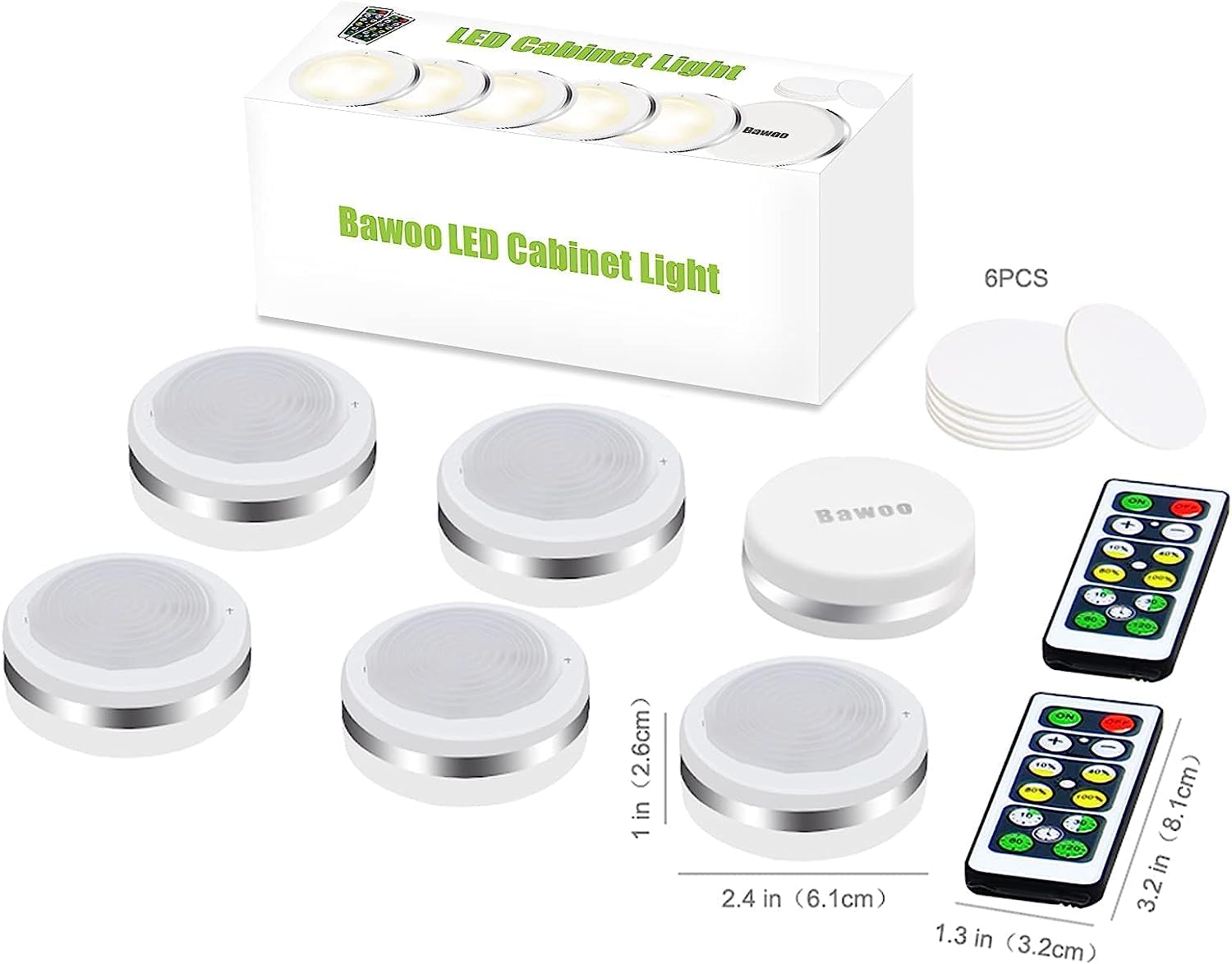 Thumbnail 6 de Bawoo Luz LED Inalámbrica 6 PCS 5 Perlas