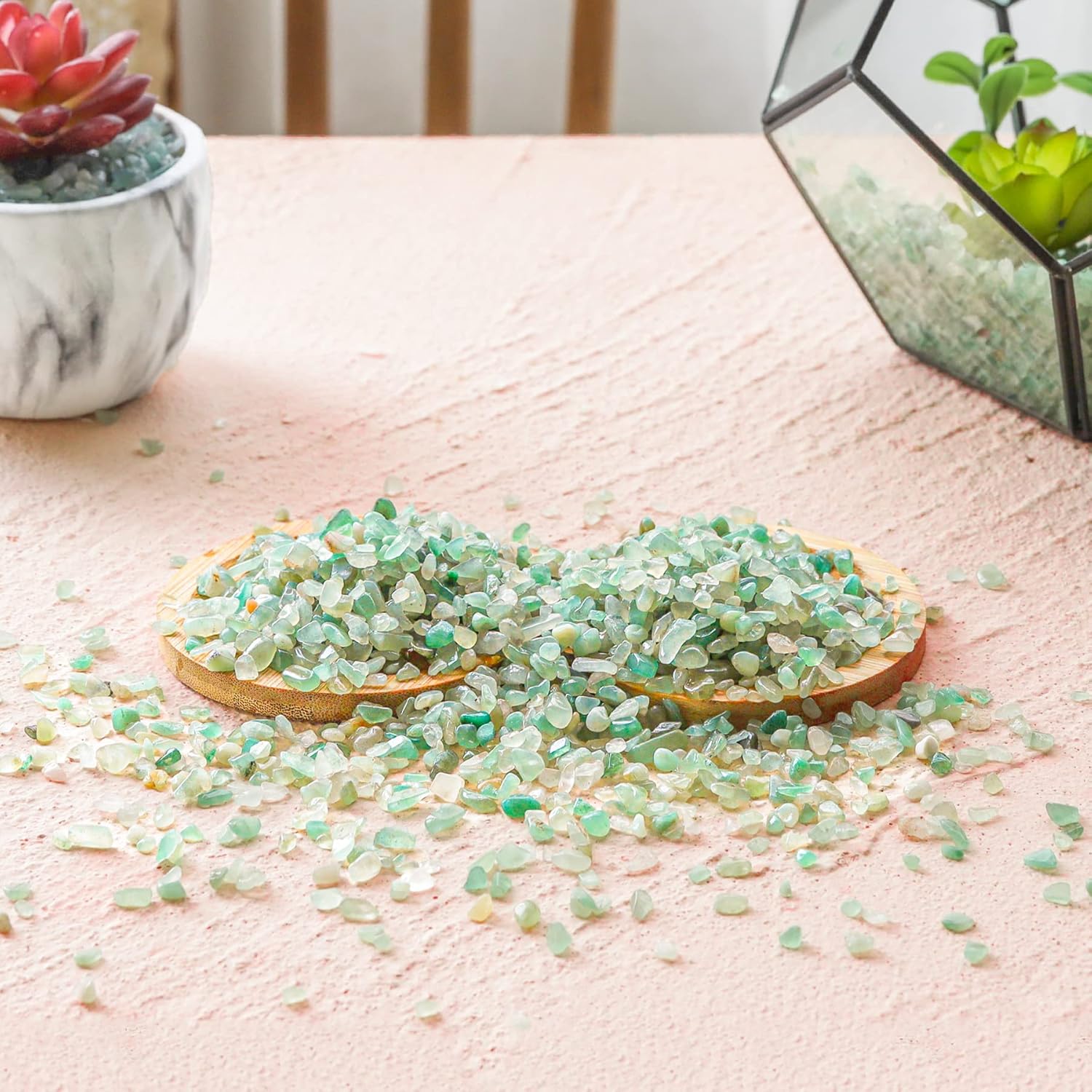 Detalle 2 de T4U Crystal Chips Quartz Jade Pebbles 450g