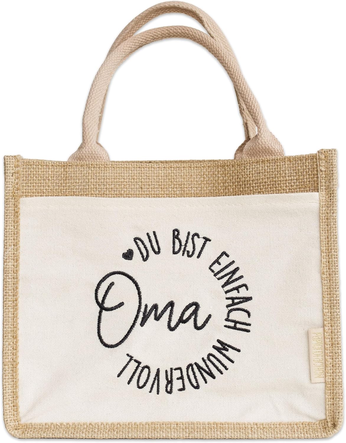 Detalle de Papierdrachen Wundervolles Geschenk für die Oma – Praktische Jutetasche mit Schriftzug