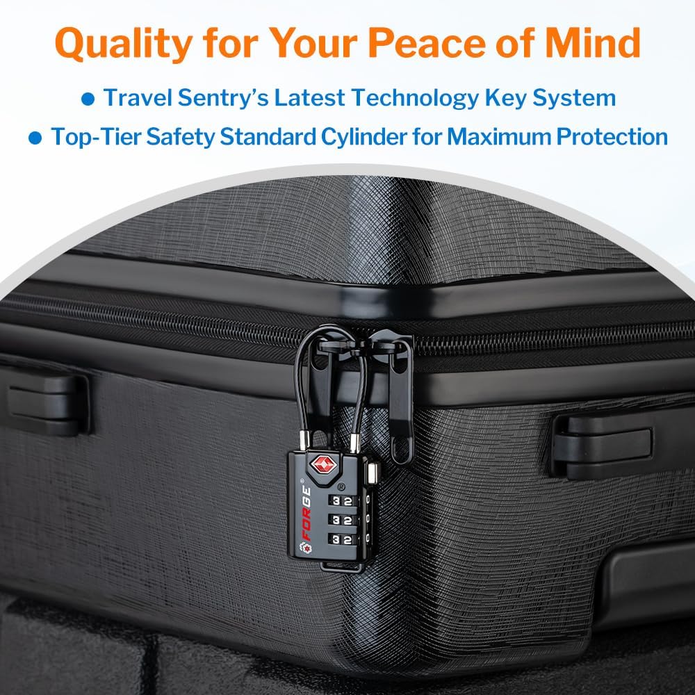 Thumbnail 5 de TSA Approved Cable Luggage Locks 2-Pack 🔒