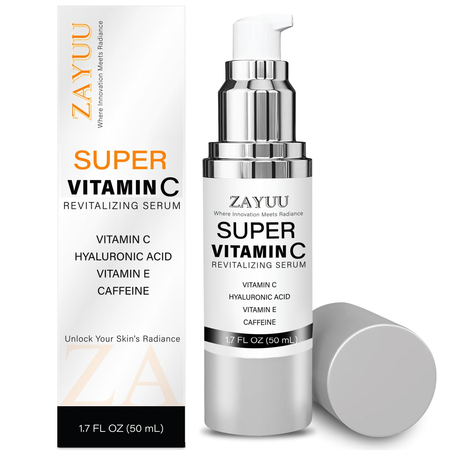 Detalle de Super Vitamin C Face Serum for Mature Skin (1.7 fl. oz.) with Hyaluronic Acid, Vitamin E, Caffeine
