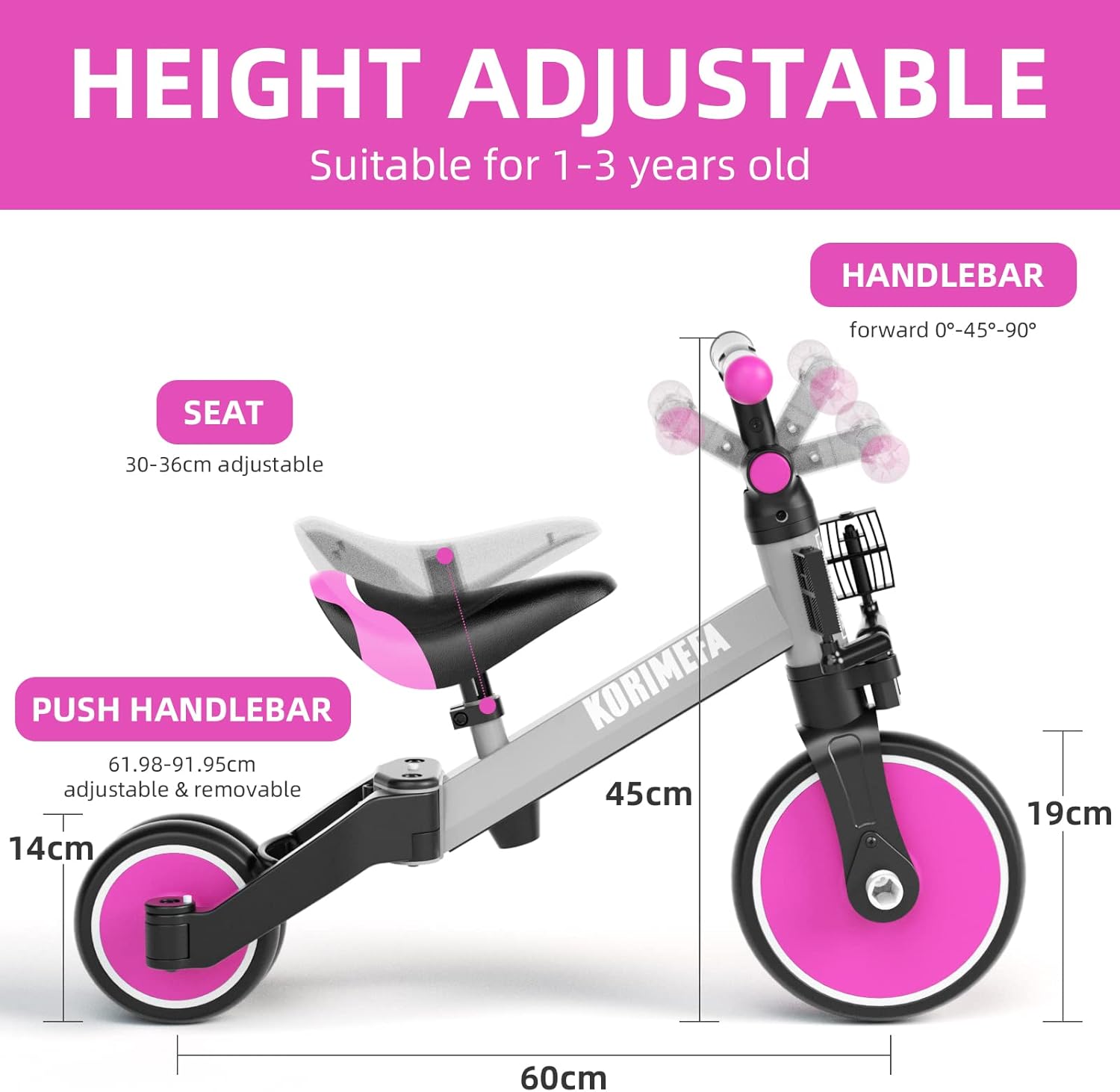 Thumbnail 4 de KORIMEFA 4 IN 1 triciclo equilibrio 1-3 anni