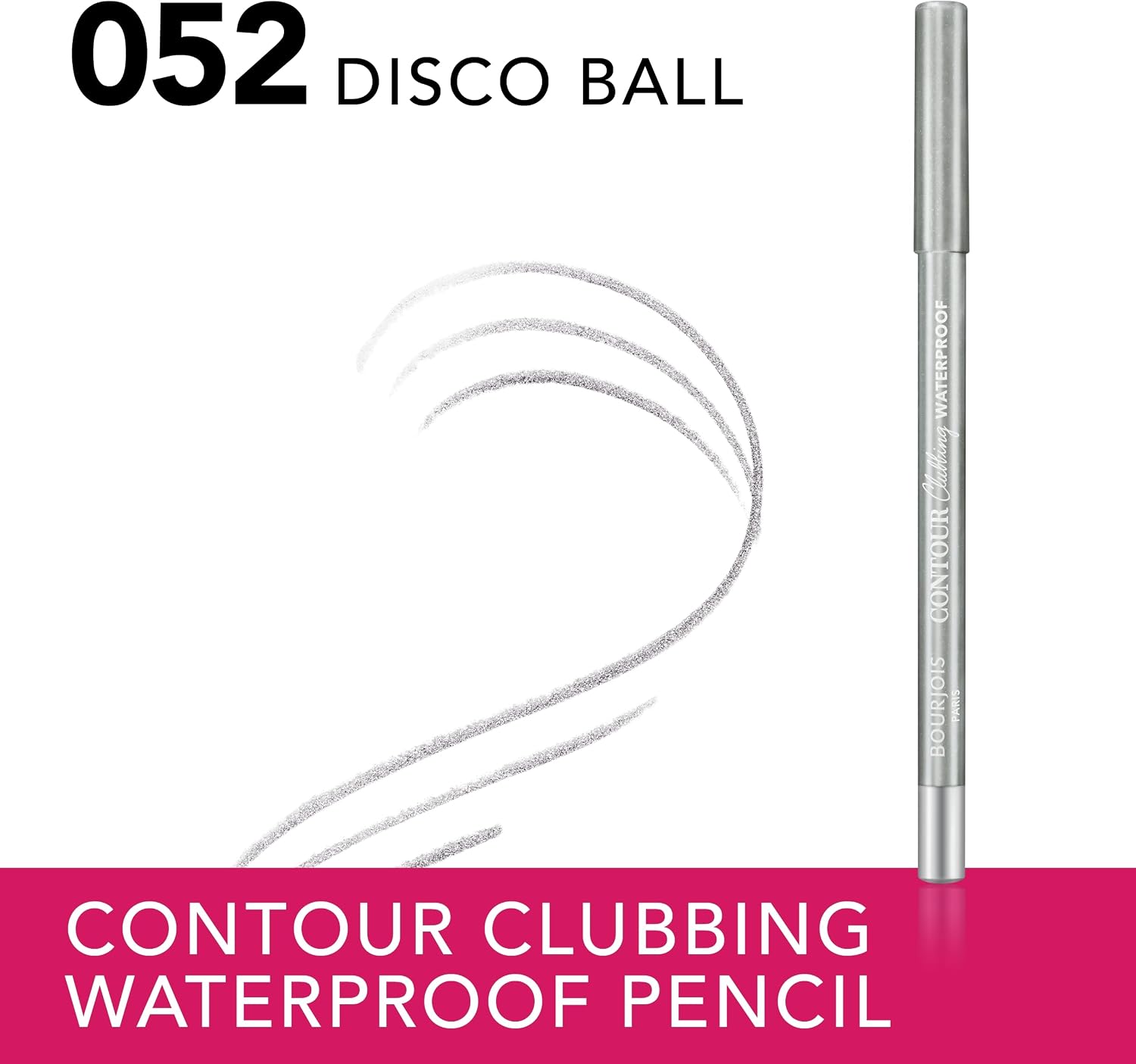 Detalle de Bourjois Paris Contour Clubbing Matita Occhi Waterproof No. 52 Disco Ball – Una matita scorrevole per Smokey eye